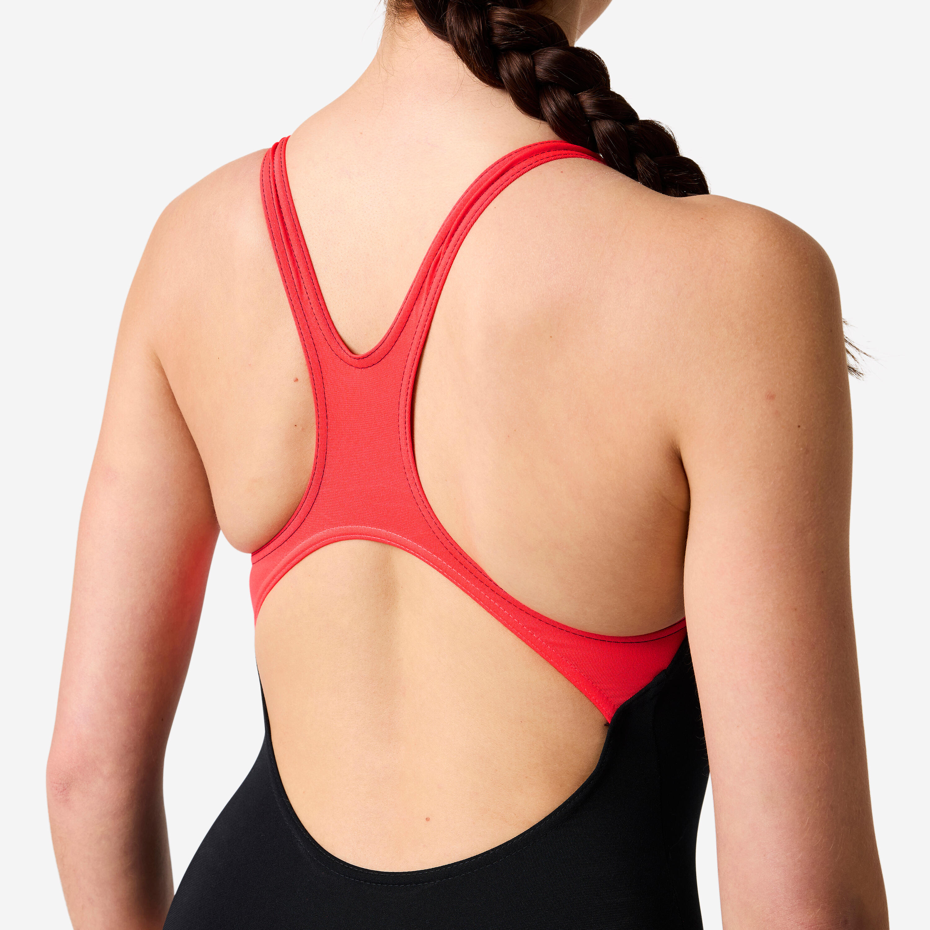 Fato de banho de natação Mulher ARENA SWIMPRO SOFT Preto Vermelho 6/6