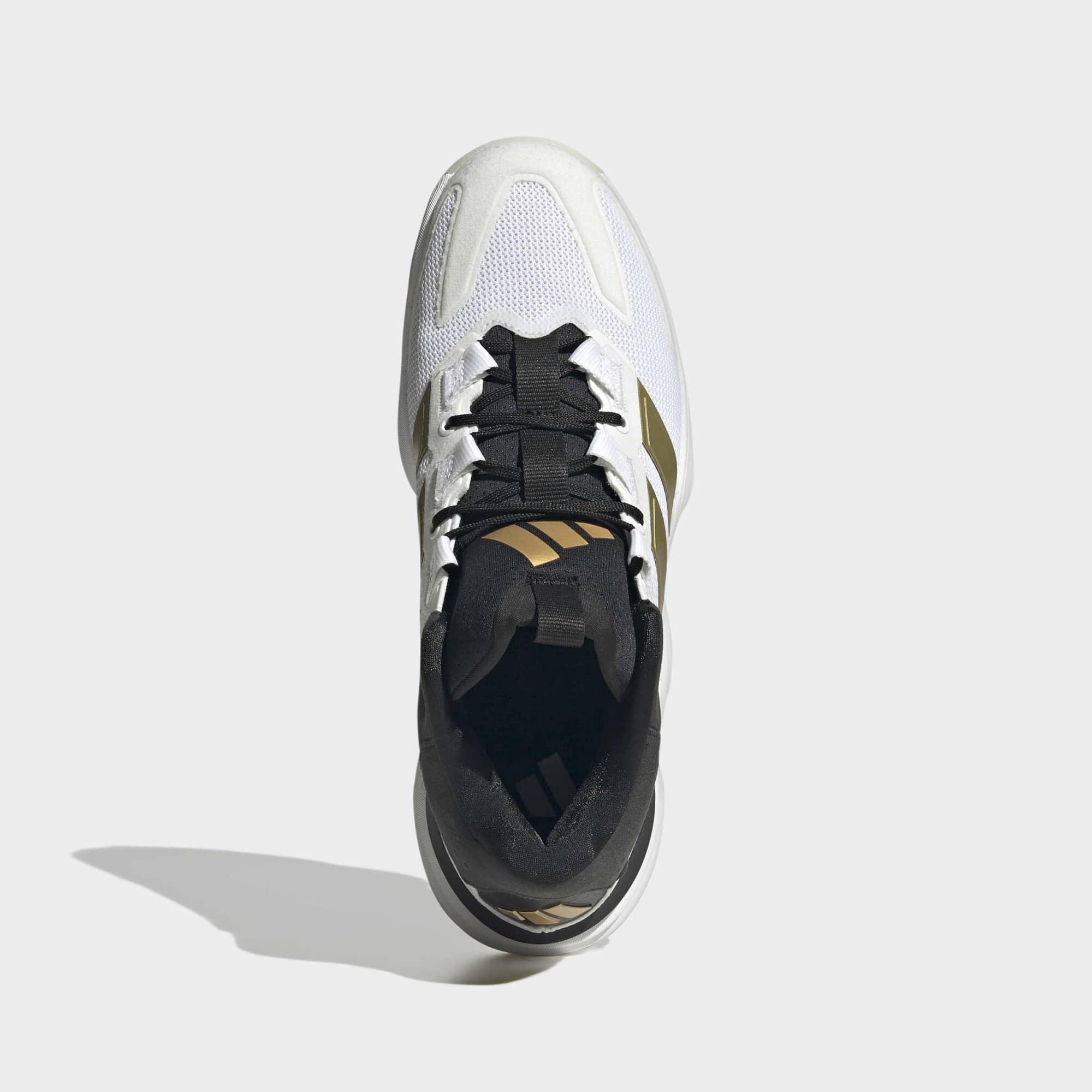 Handballschuhe Erwachsene - Court Stabil, Weiss/Schwarz/Gold 3/9