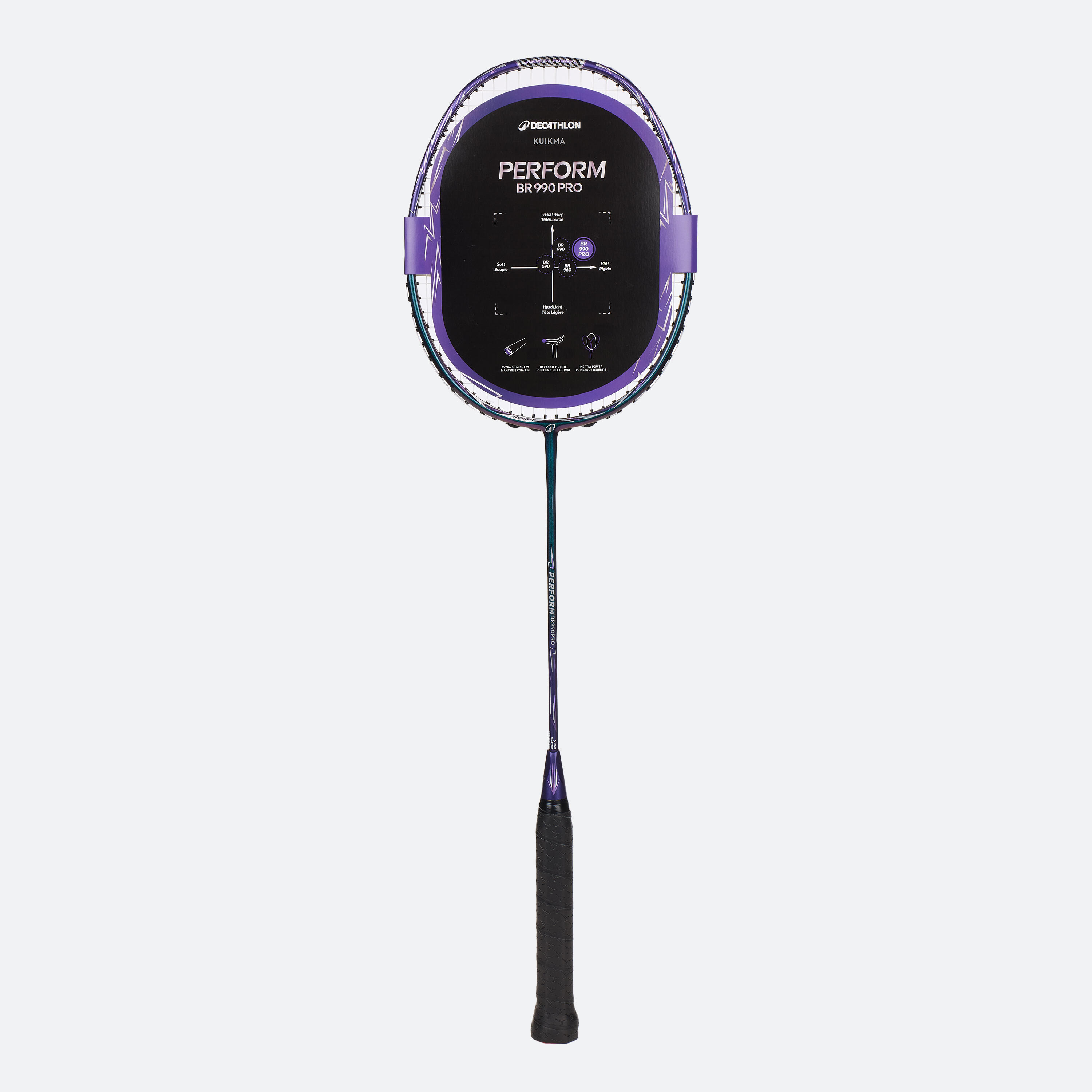 Racchetta badminton adulto BR PERFORM 990 PRO pre-incordata 5/10
