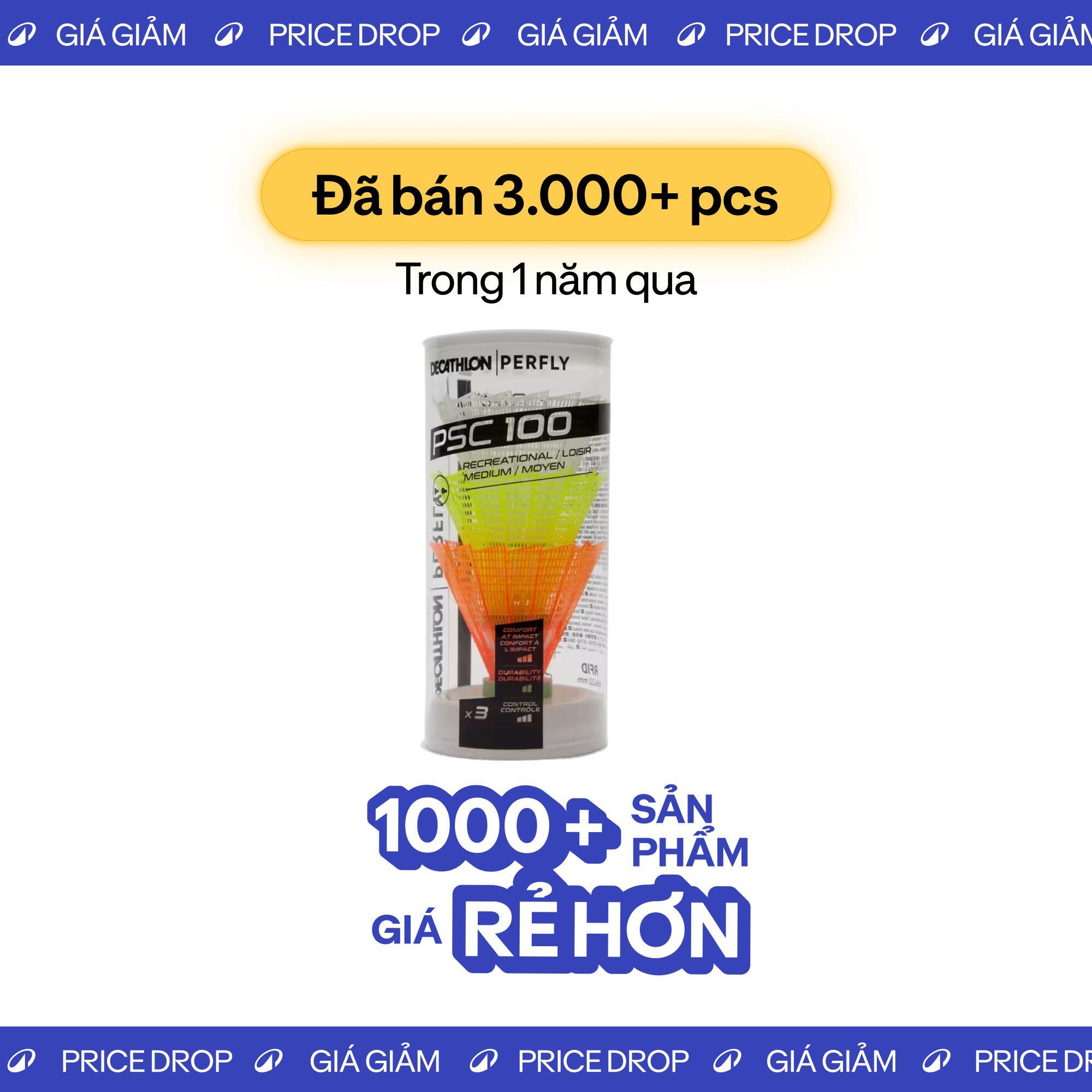 Lot De 3 Volants De Badminton En Plastique PSC 100 Medium - Blanc/Gris/Orange 6/11
