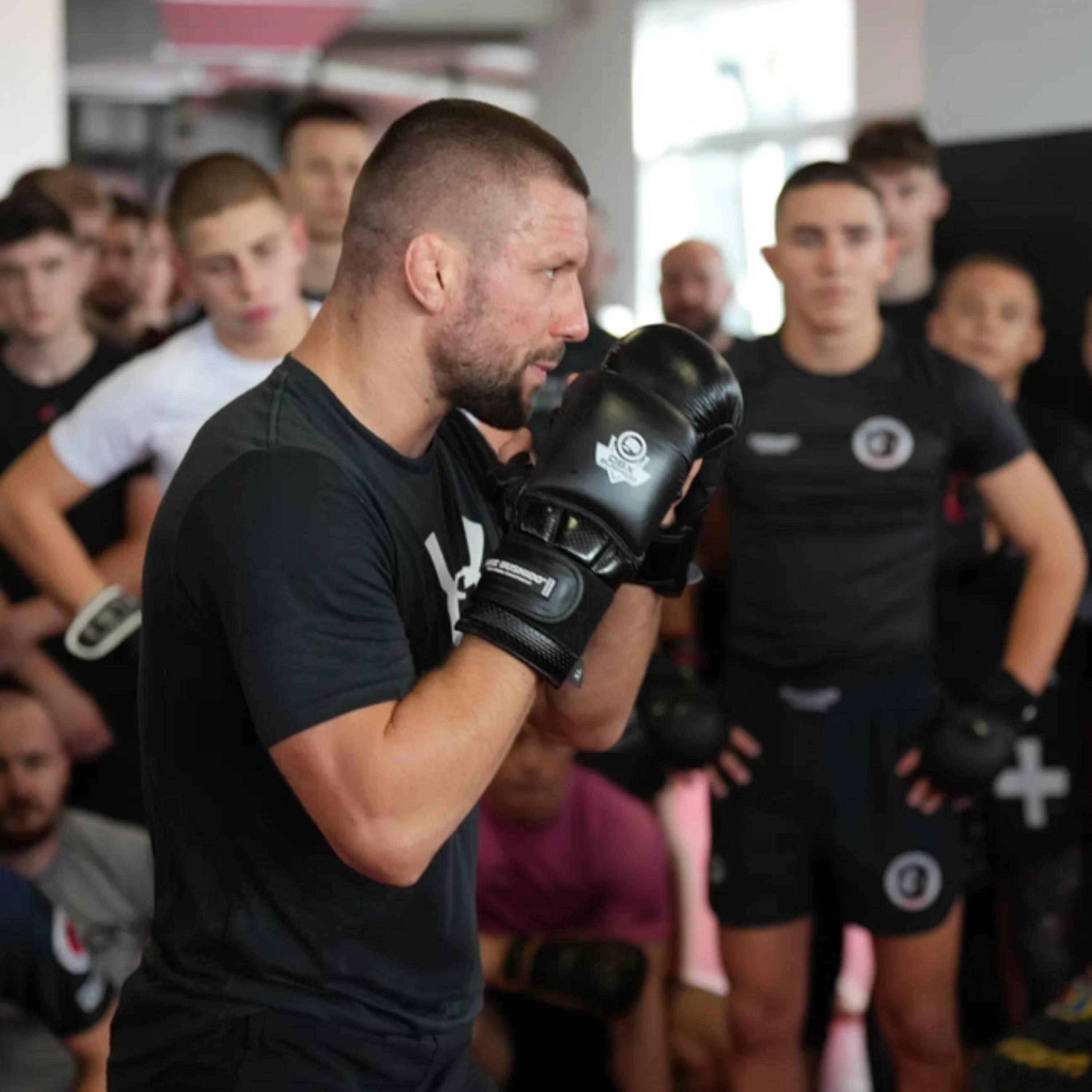 Rękawice sparingowe MMA DBX Bushido - Warrior Black 4/4