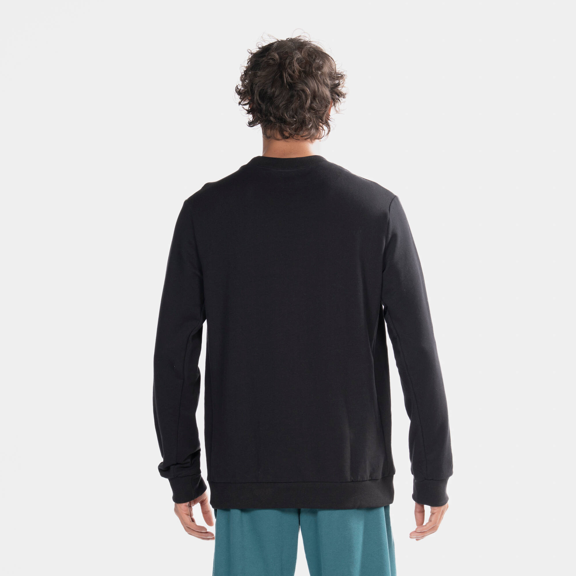 Men's Fitness Sweatshirt 100 - Black -  4