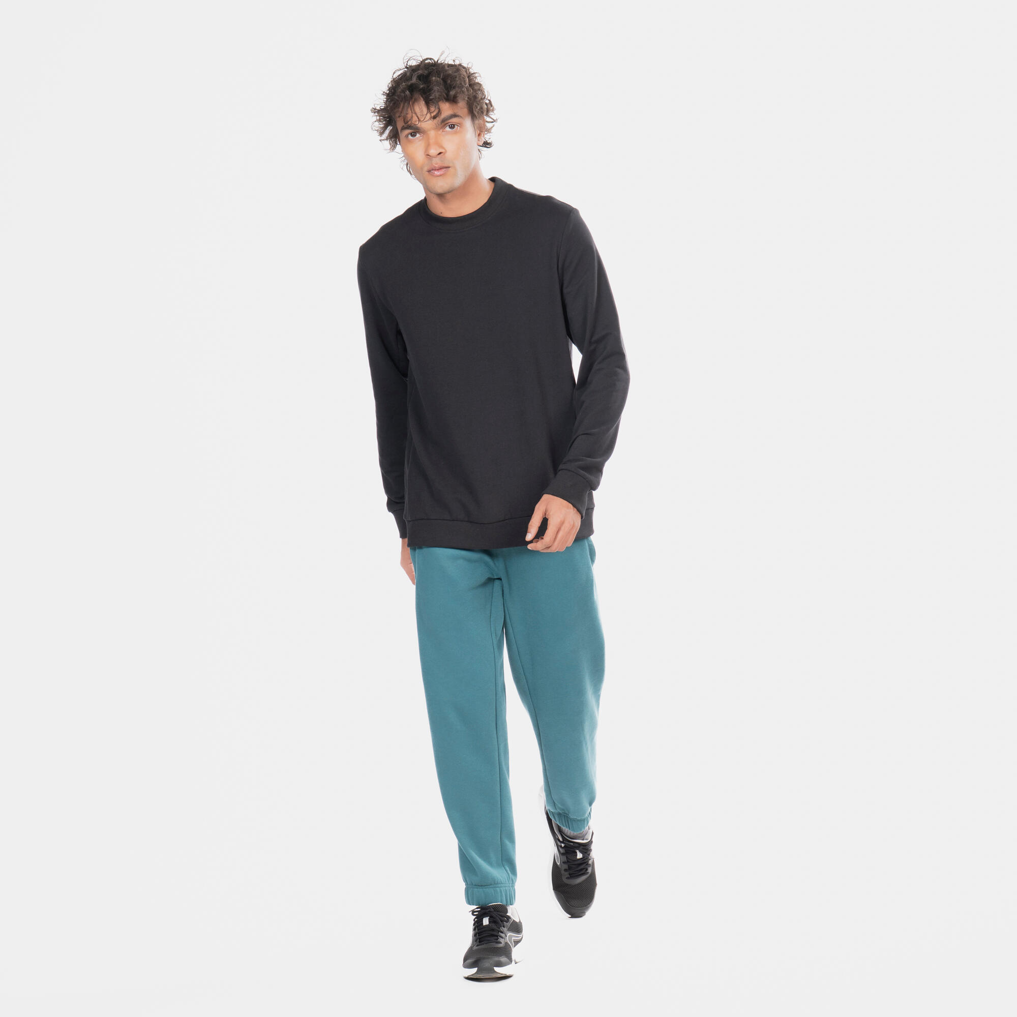 domyos Men's Fitness Sweatshirt 100 - Black-picture-14