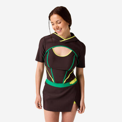 Top Tankini à capuche modulable Marron Expresso - Série limitée vivi