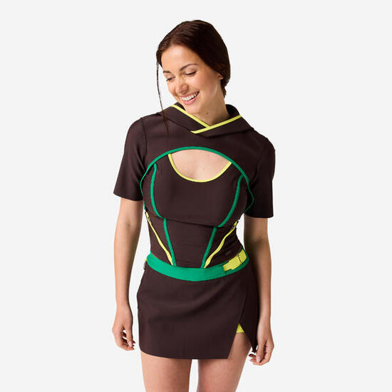 Top Tankini à capuche modulable Marron Expresso - Série limitée vivi