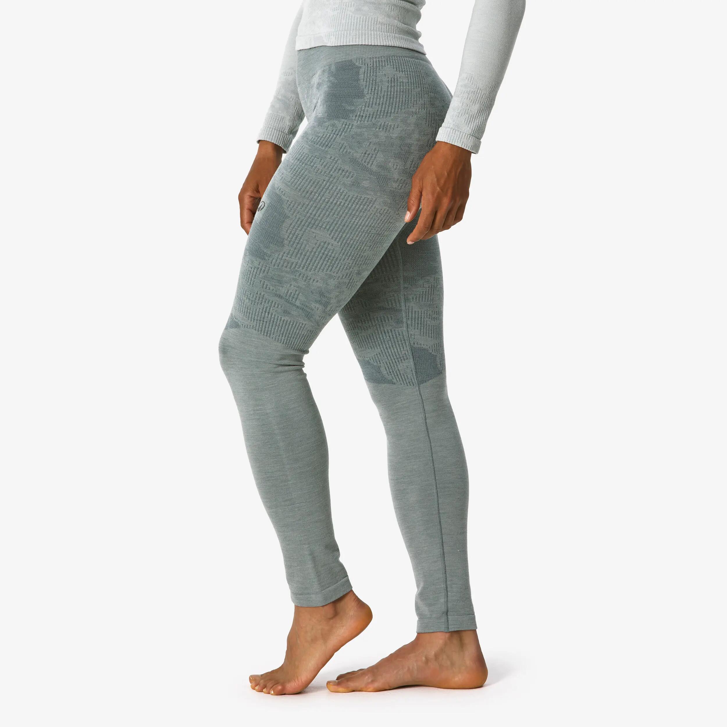 Pantalone termico sci donna 900 WOOL SEAMLESS grigio 8/14