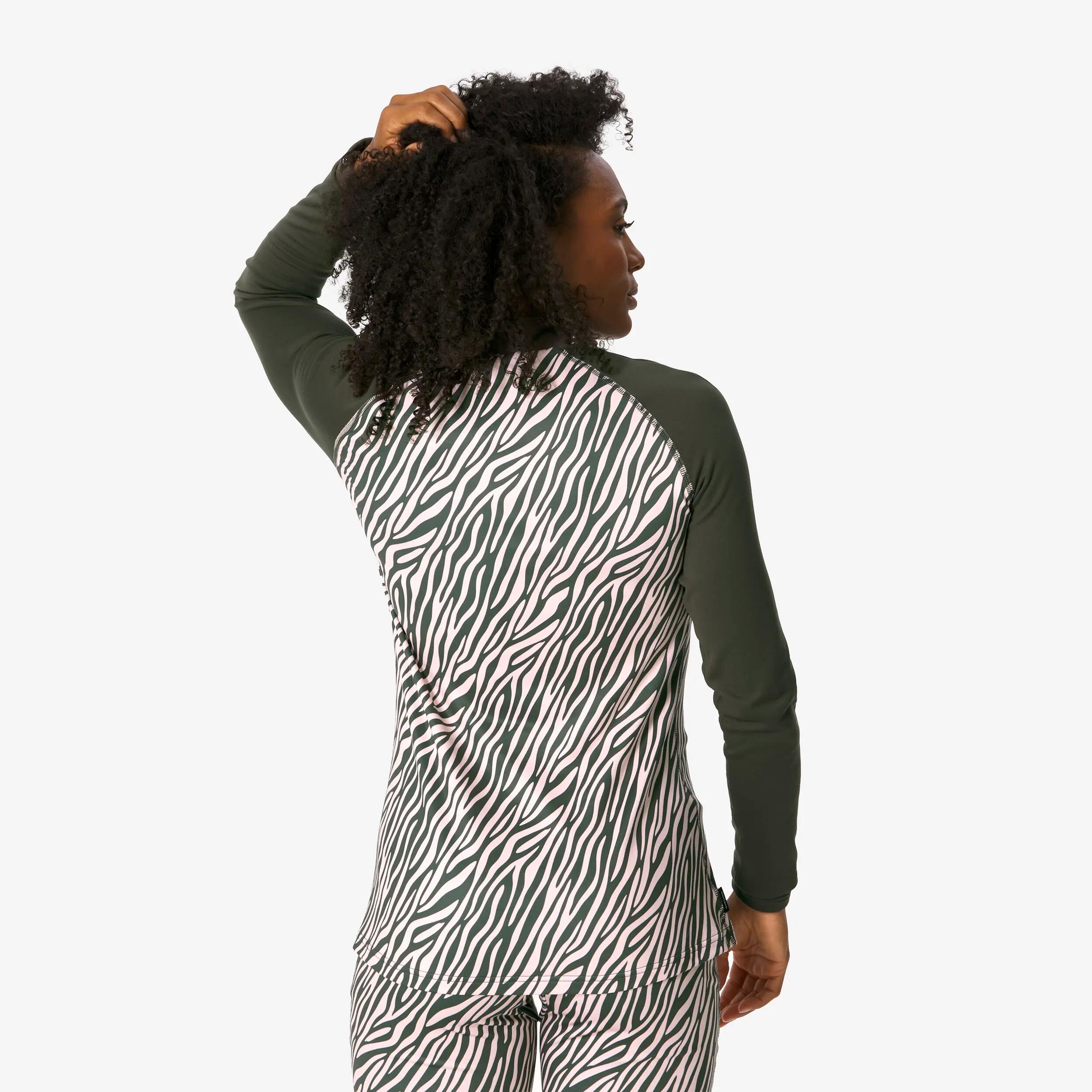 Roba interior tèrmica d'esquí càlida i transpirable dona BL 500 estampat zebra 7/10