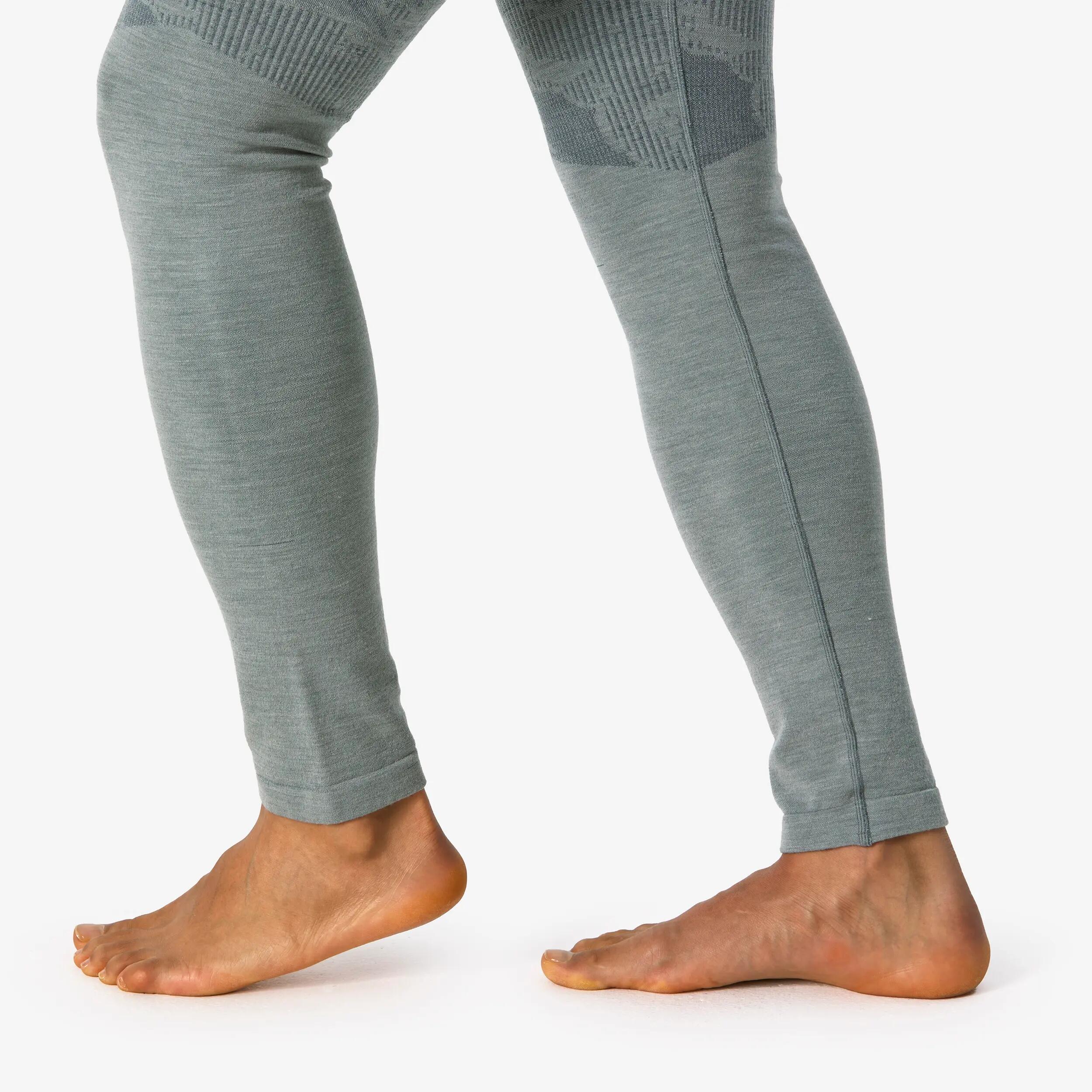 Pantalone termico sci donna 900 WOOL SEAMLESS grigio 12/14