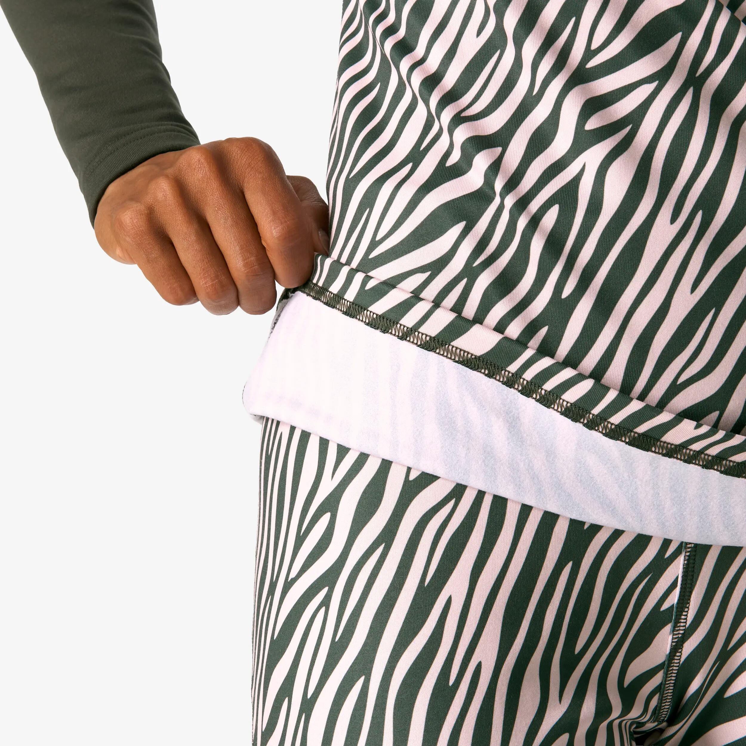 Roba interior tèrmica d'esquí càlida i transpirable dona BL 500 estampat zebra 10/10