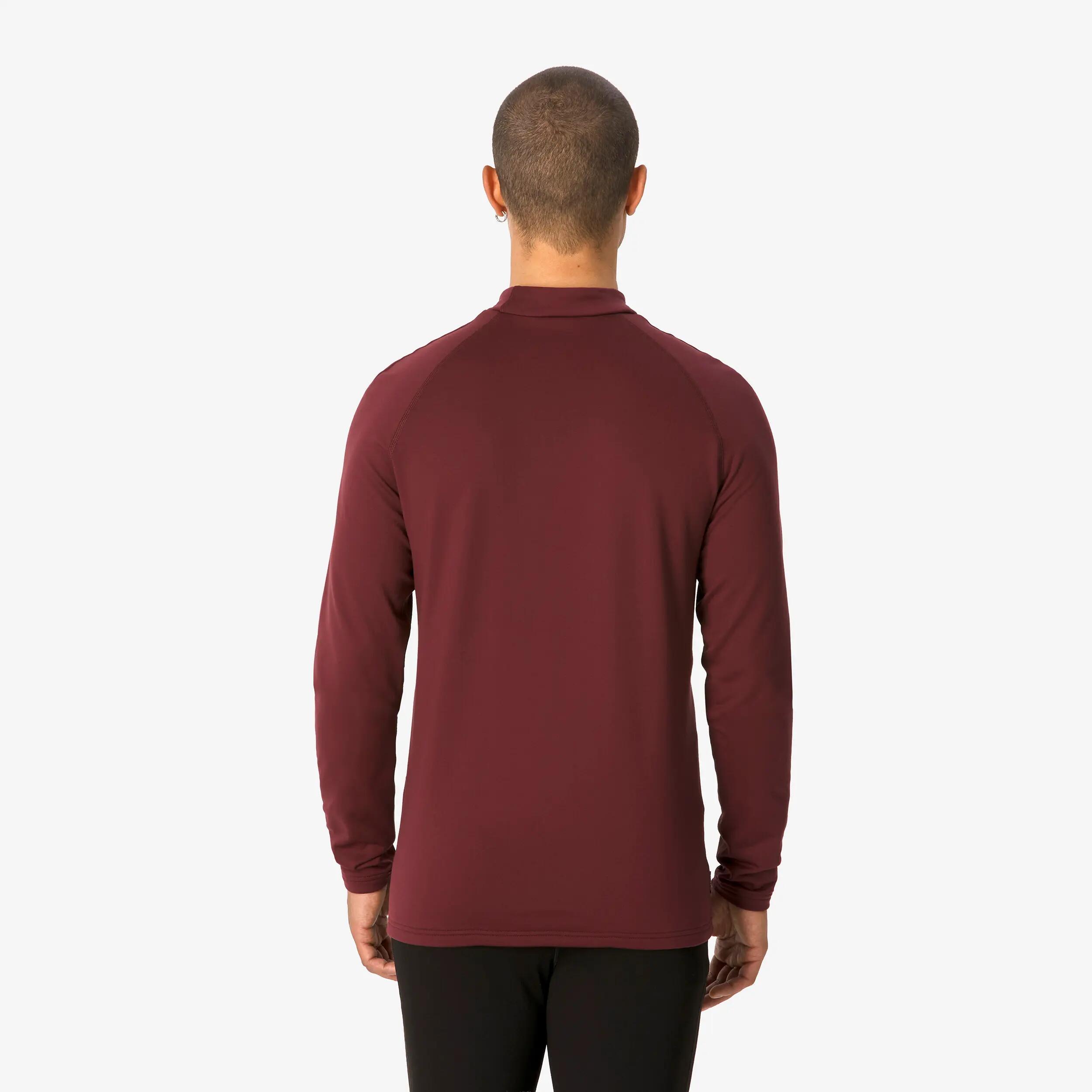 Maglia termica sci uomo 500 bordeaux 7/9