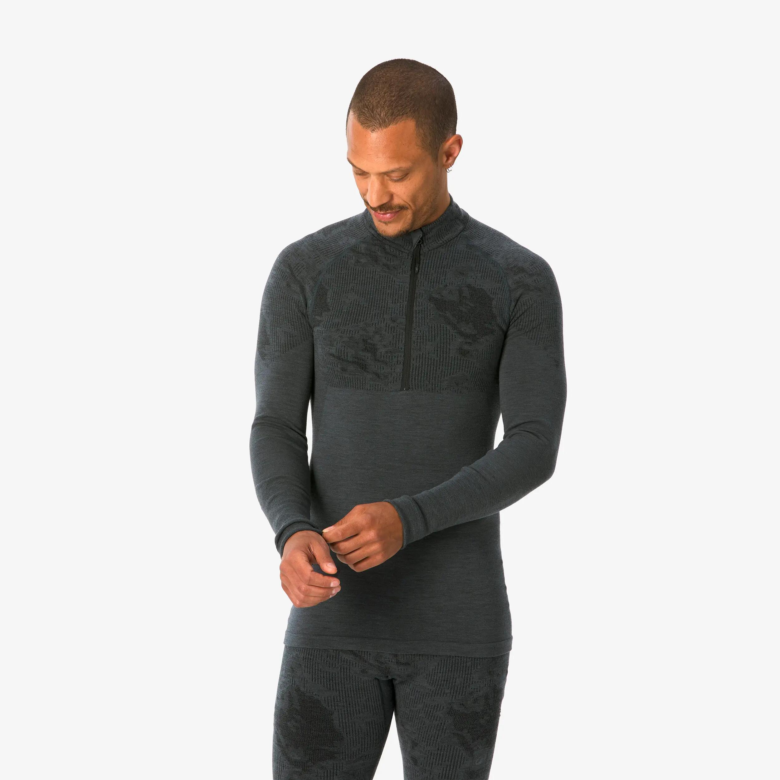 Koszulka termoaktywna narciarska męska Quechua BL 900 wool seamless 2/10