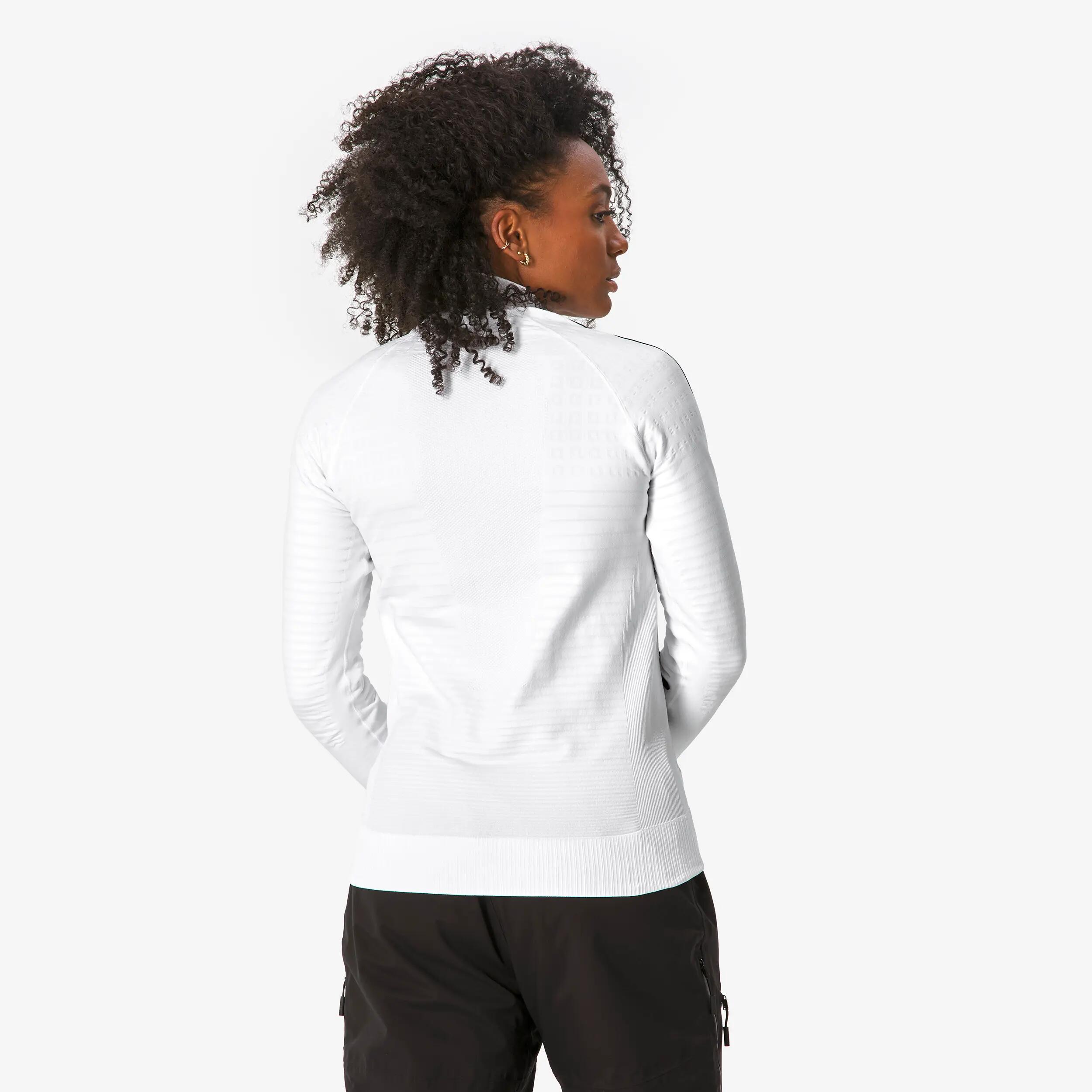 Casaco térmico e sem costuras de ski mulher, MID L 900 branco 9/15