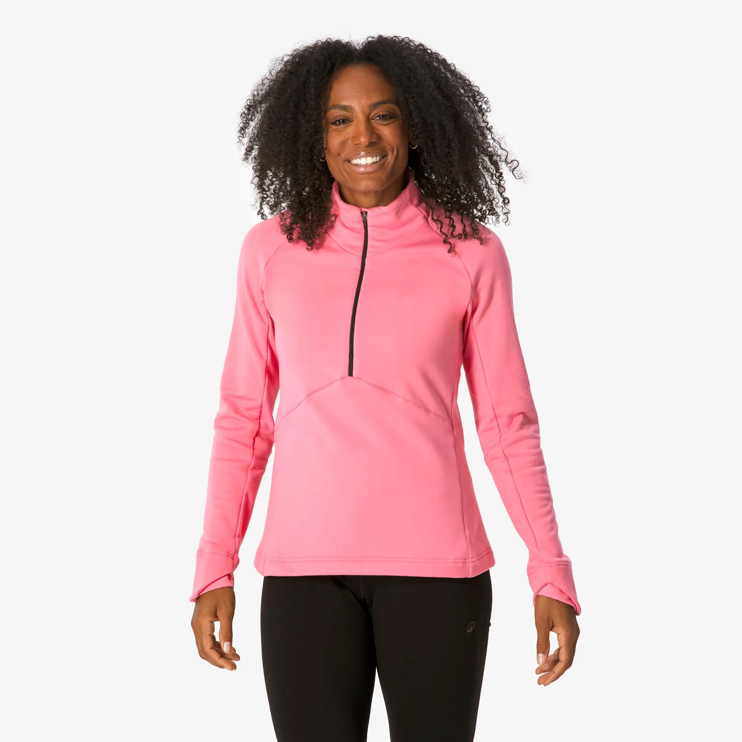 Samarreta tèrmica d'esquí dona BL 500 1/2 cremallera rosa  2/17