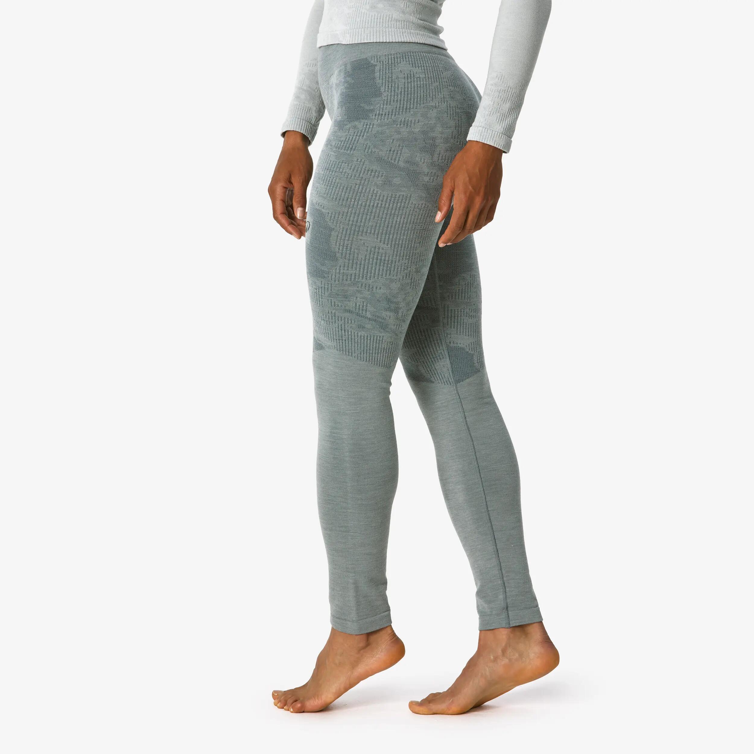 Pantalone termico sci donna 900 WOOL SEAMLESS grigio 9/14