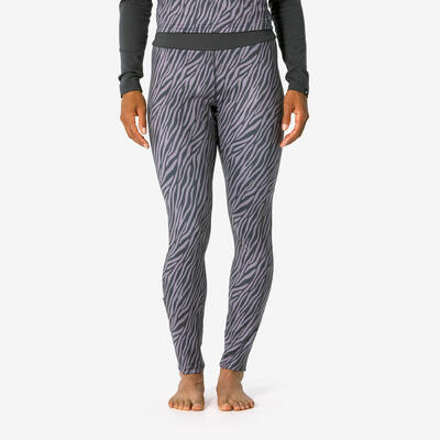 Pantalone termico sci donna 500 zebrato