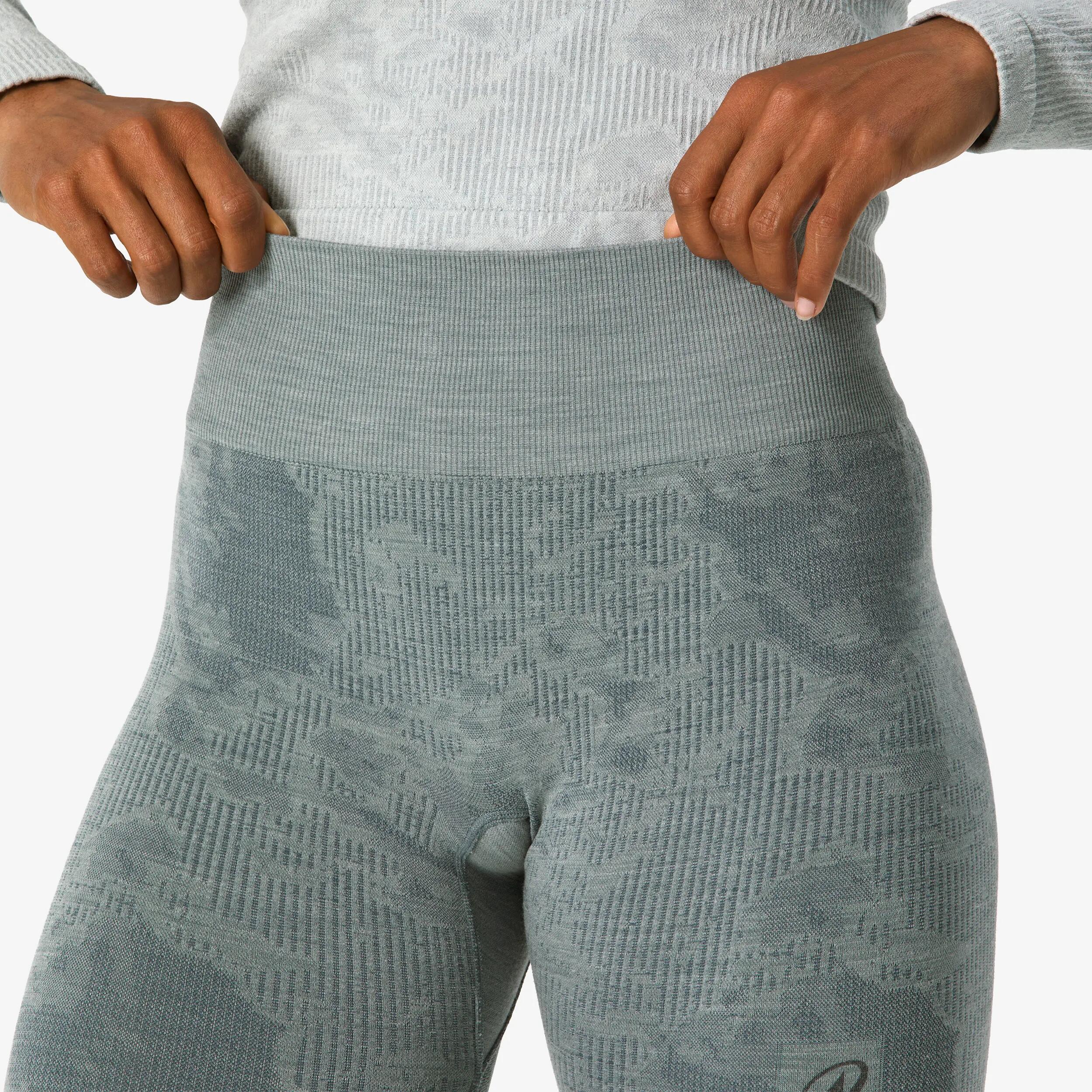 Pantalone termico sci donna 900 WOOL SEAMLESS grigio 13/14