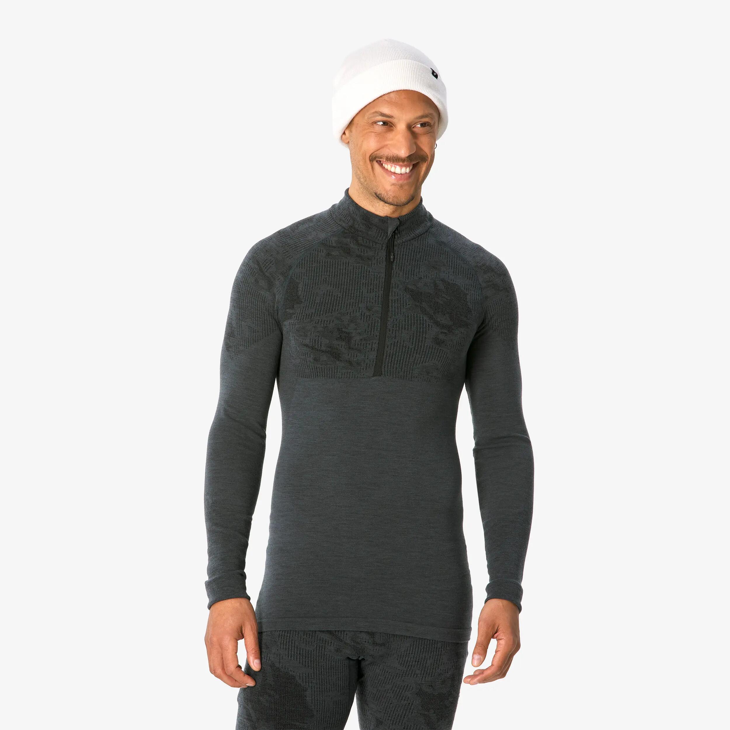 Koszulka termoaktywna narciarska męska Quechua BL 900 wool seamless 3/10