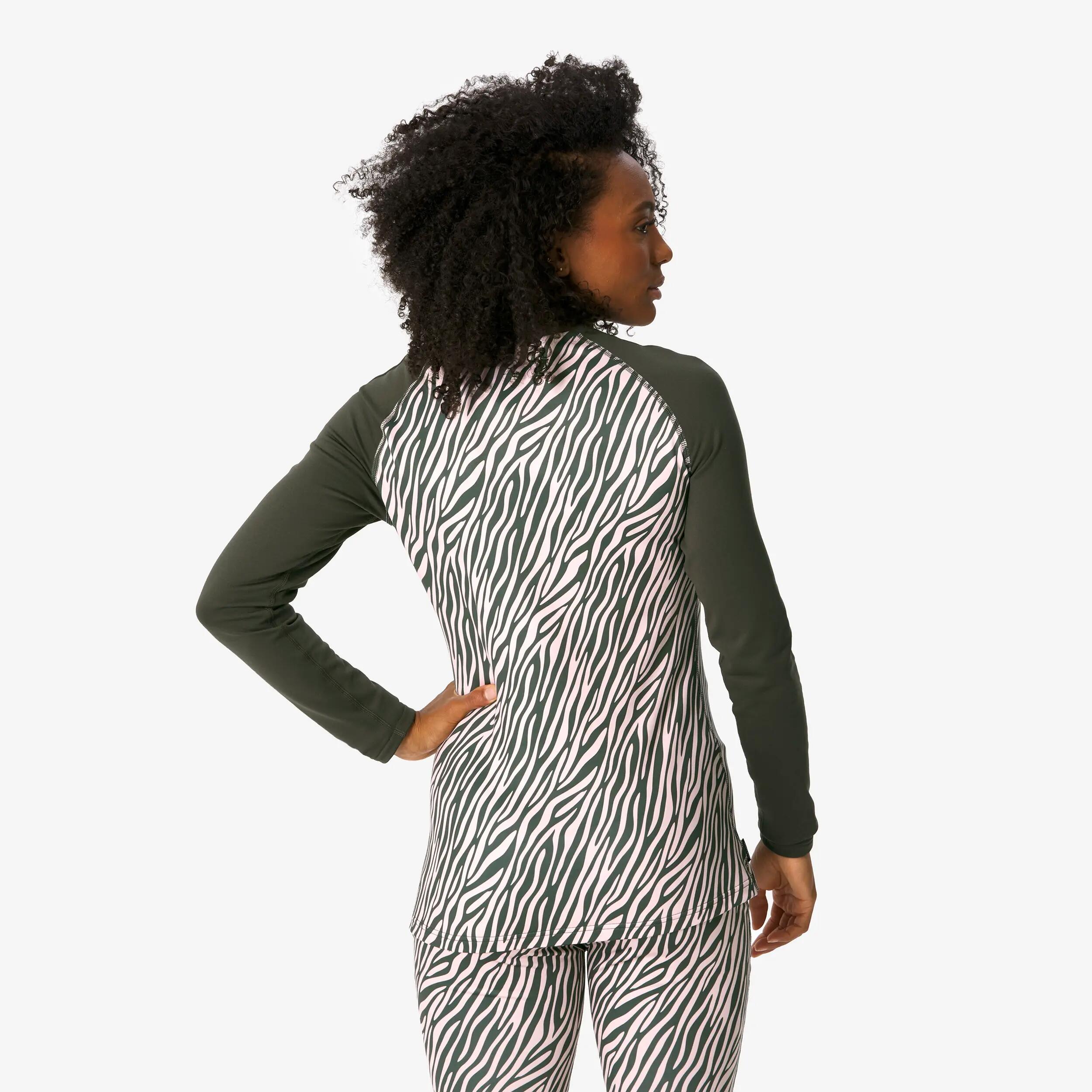 Roba interior tèrmica d'esquí càlida i transpirable dona BL 500 estampat zebra 5/10