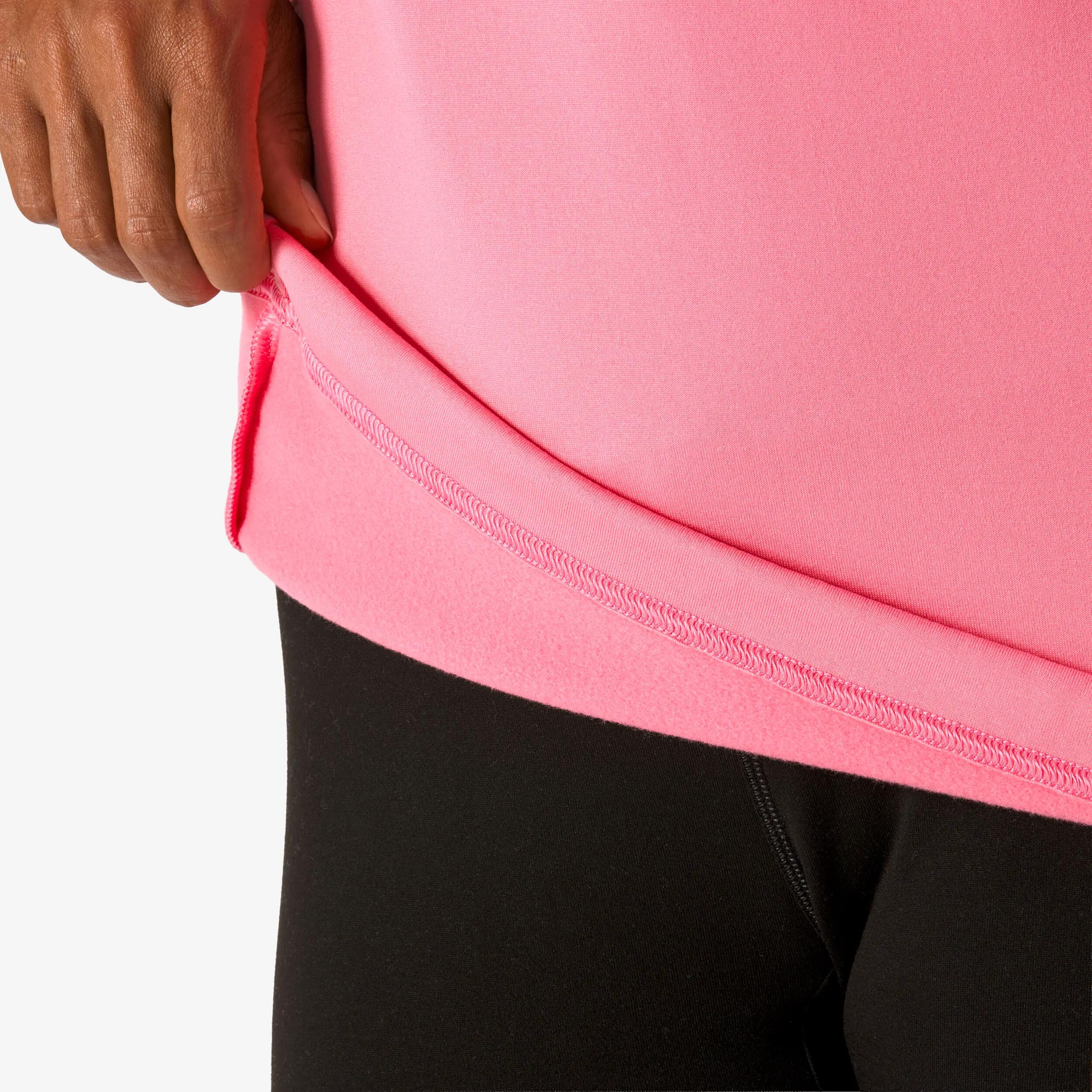 Samarreta tèrmica d'esquí dona BL 500 1/2 cremallera rosa  17/17
