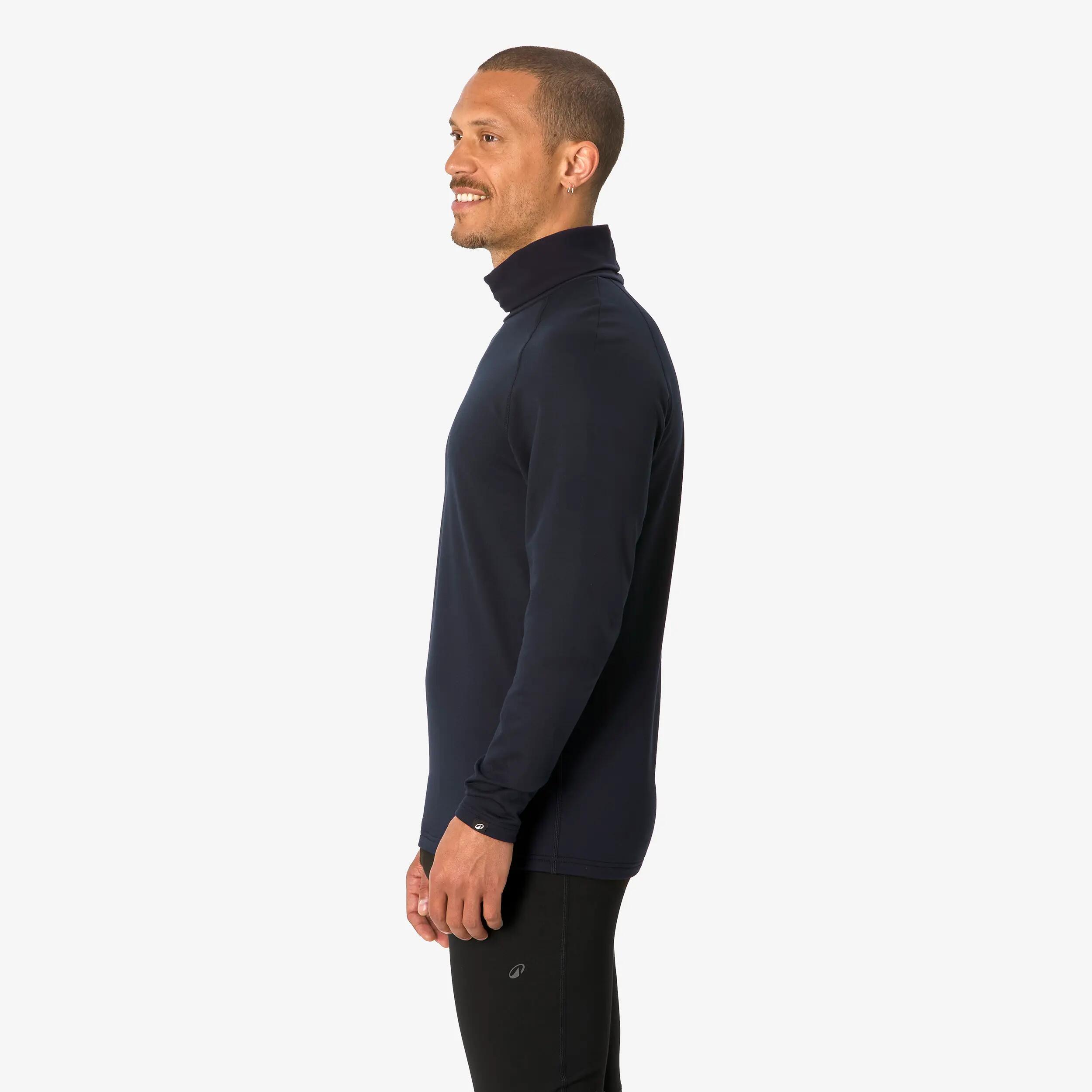 Men’s warm and breathable thermal turtleneck base layer, BL 500 - Blue -  4