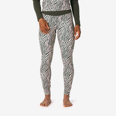 Pantalone termico sci donna 500 zebrato
