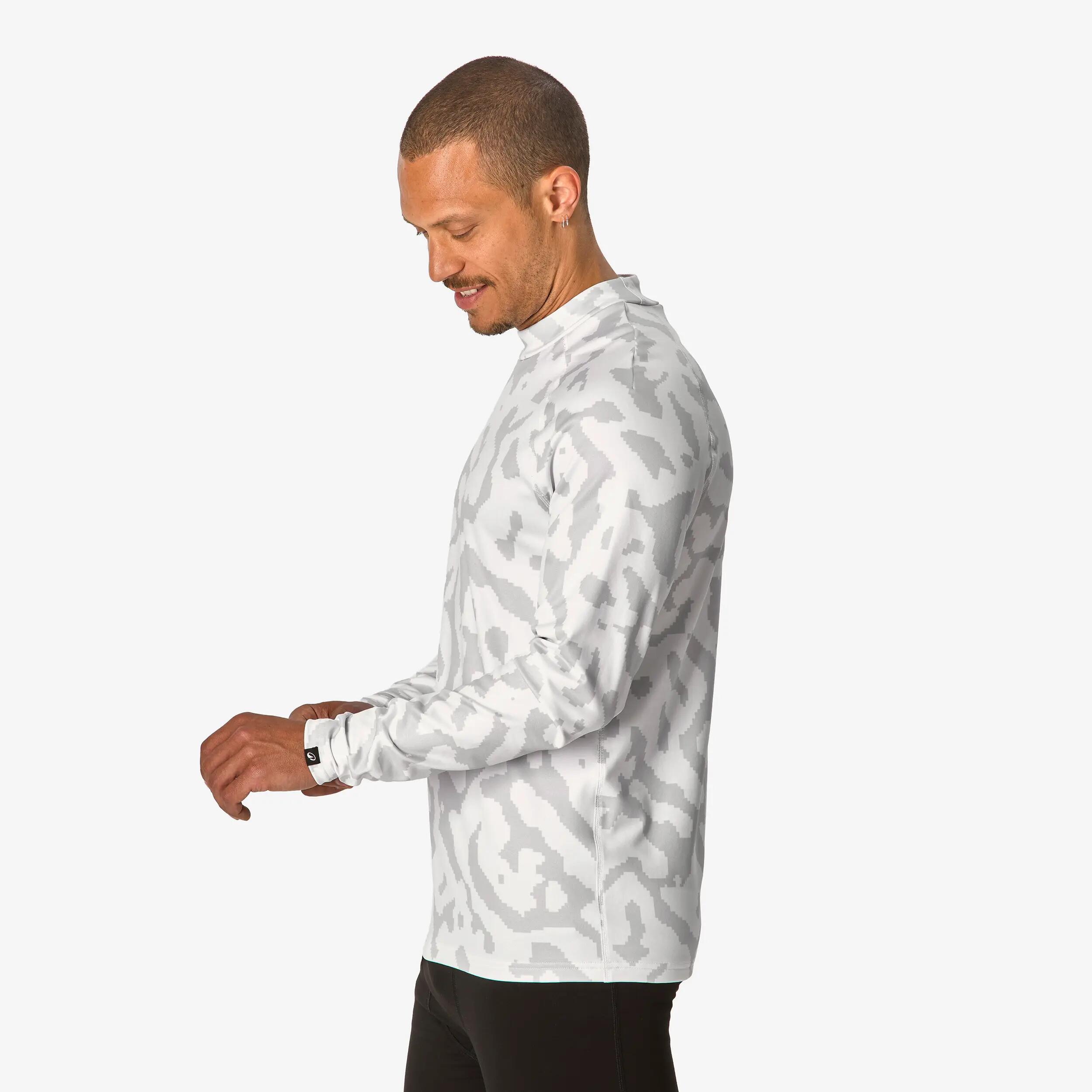 Men’s Warm, Breathable Ski Base Layer BL 500 - Pearl Grey -  5