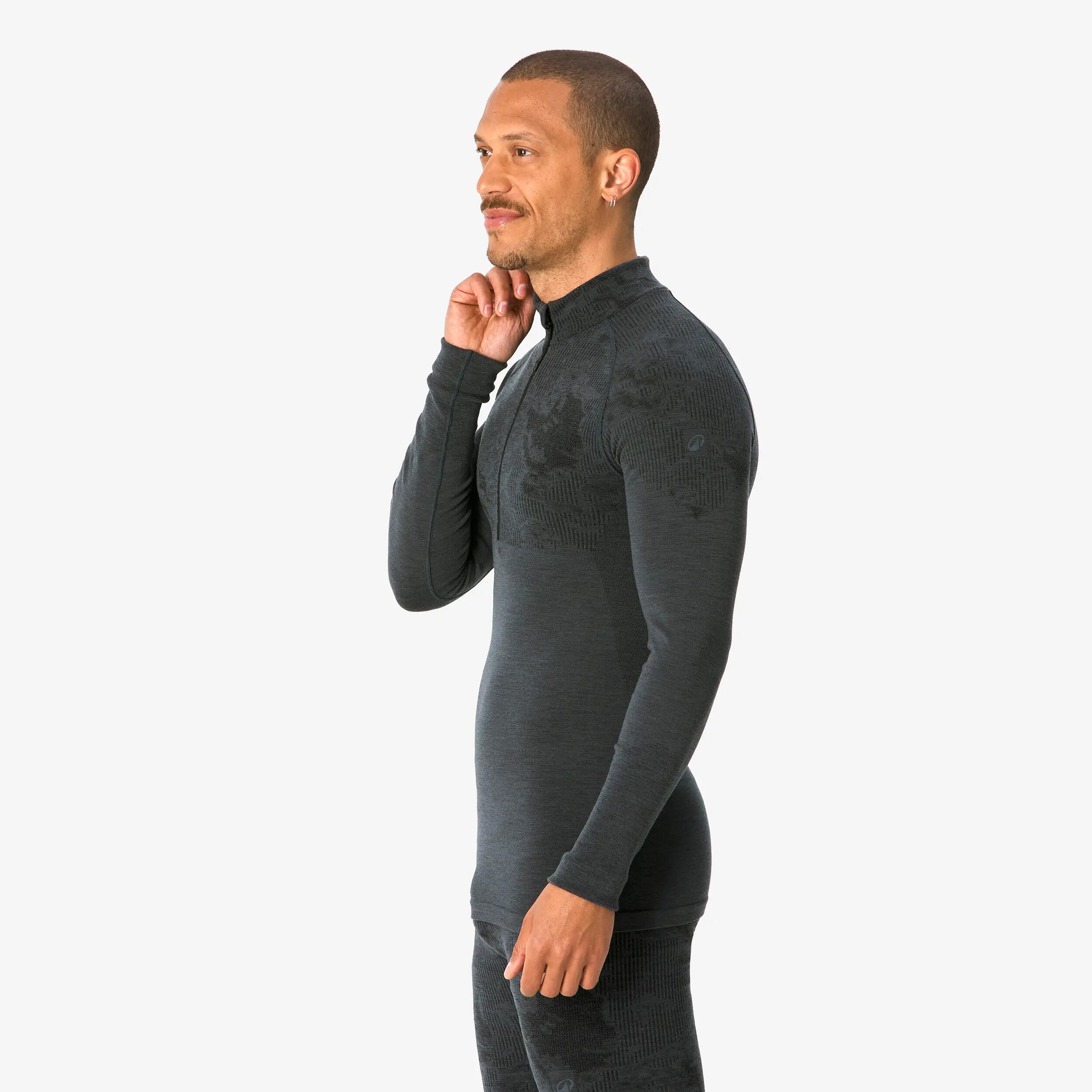 Koszulka termoaktywna narciarska męska Quechua BL 900 wool seamless 4/10