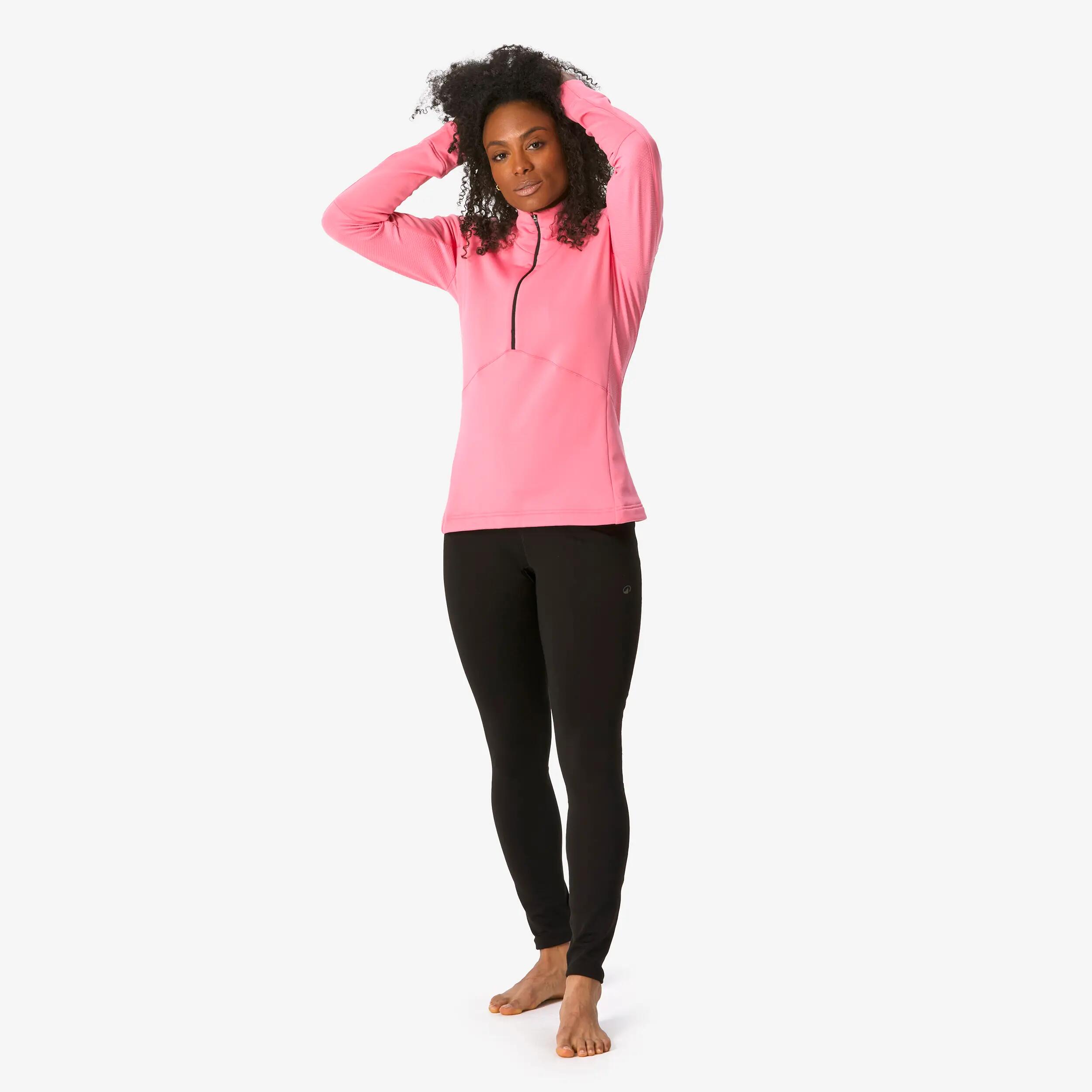 Samarreta tèrmica d'esquí dona BL 500 1/2 cremallera rosa  4/17