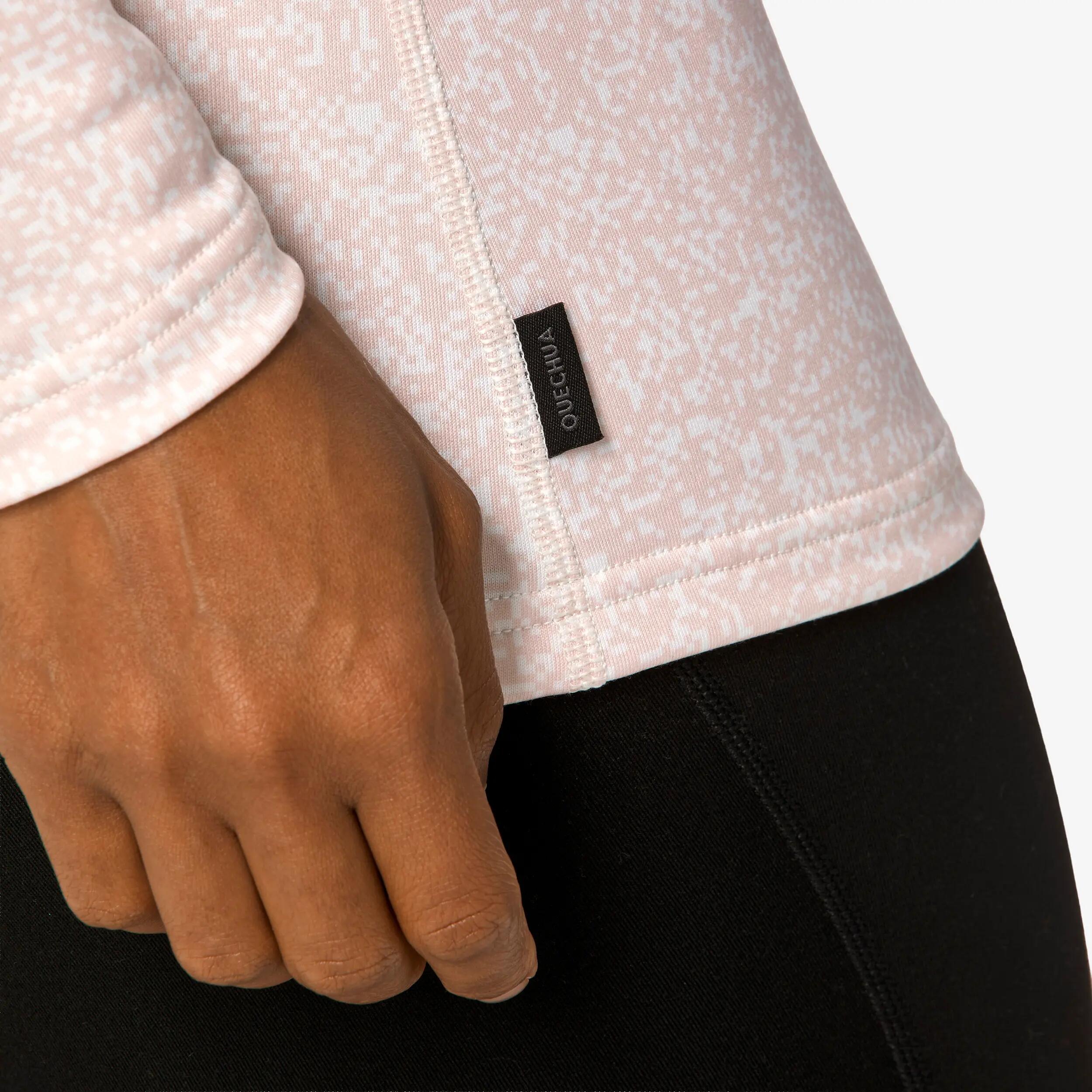 Camiseta térmica esquí cuello alto cálida transpirable mujer, BL 500 rosa  16/17