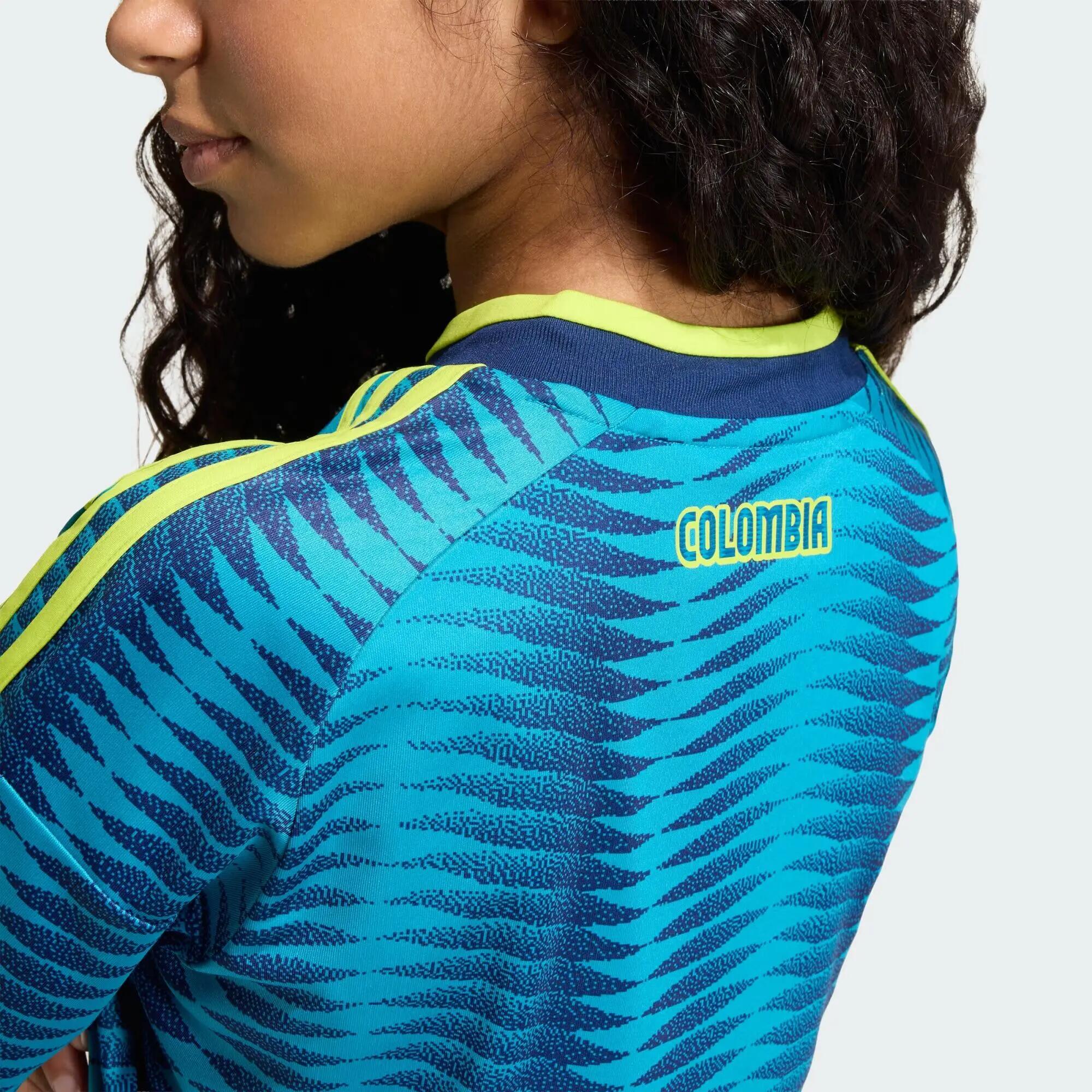 Camiseta de fútbol corte regular unisex adidas Colombia 26 Visitante Azul 8/8