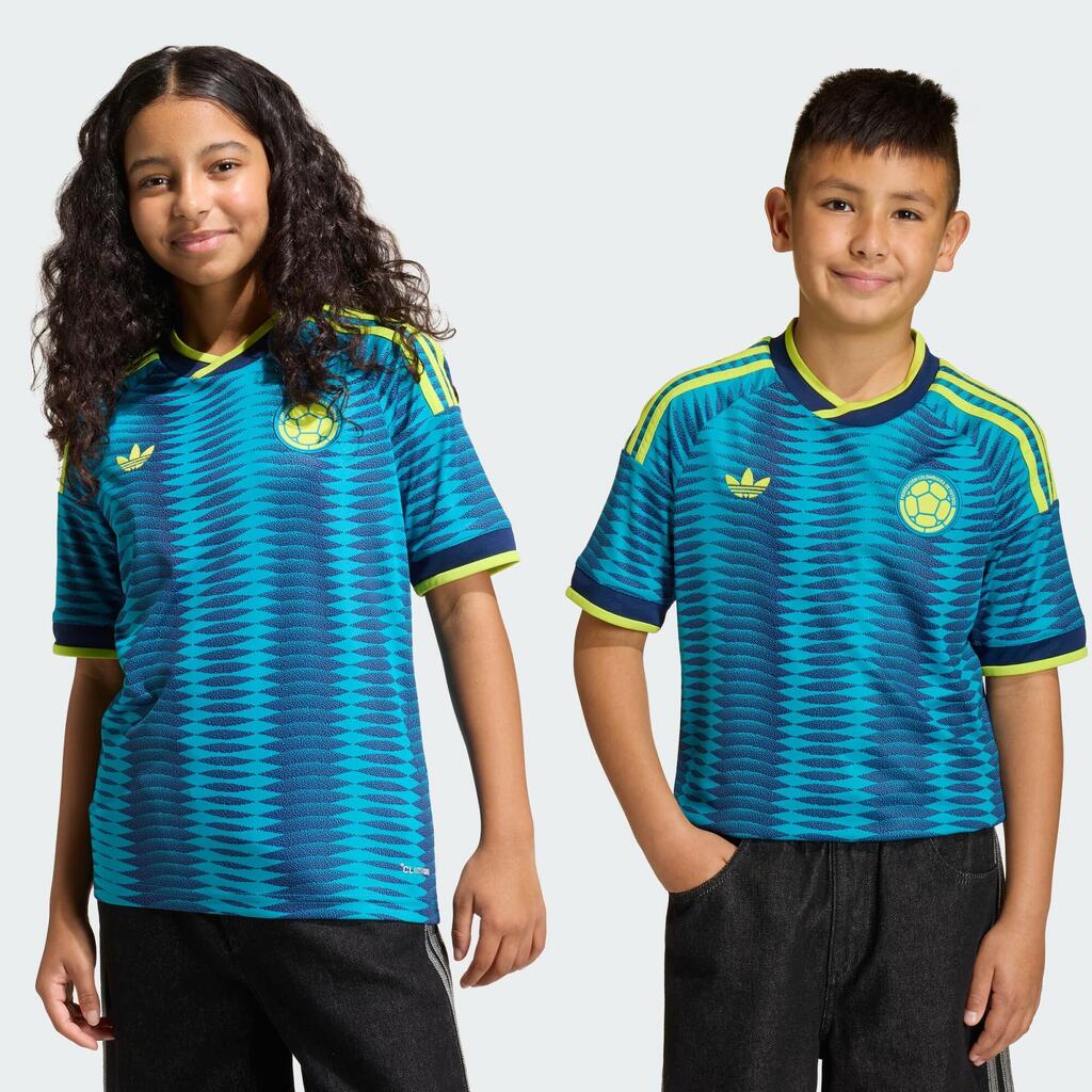 Camiseta de fútbol corte regular unisex adidas Colombia 26 Visitante Azul