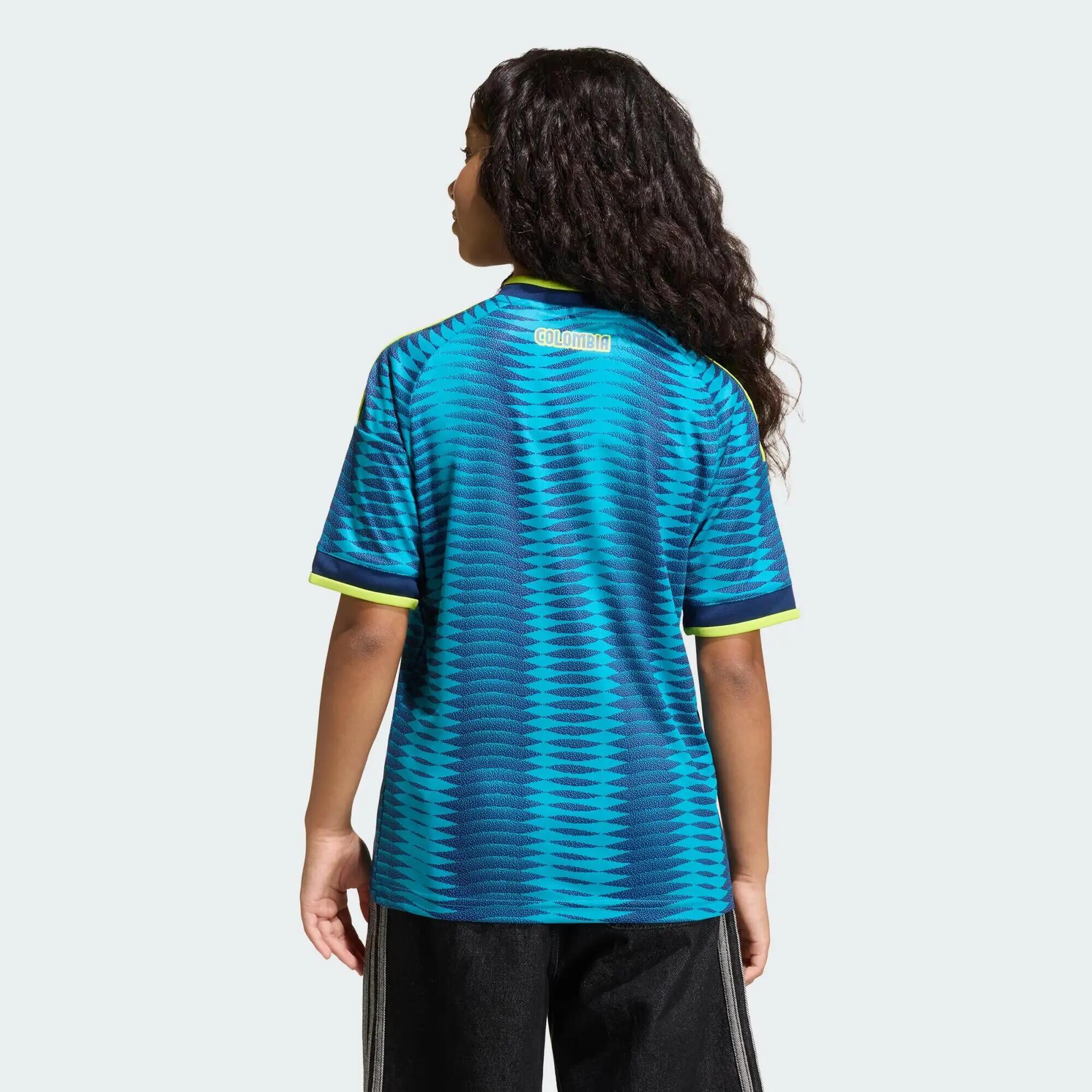 Camiseta de fútbol corte regular unisex adidas Colombia 26 Visitante Azul 5/8