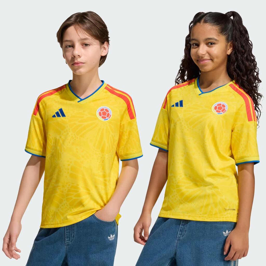 Camiseta de fútbol transpirable unisex adidas Colombia 26 Amarillo