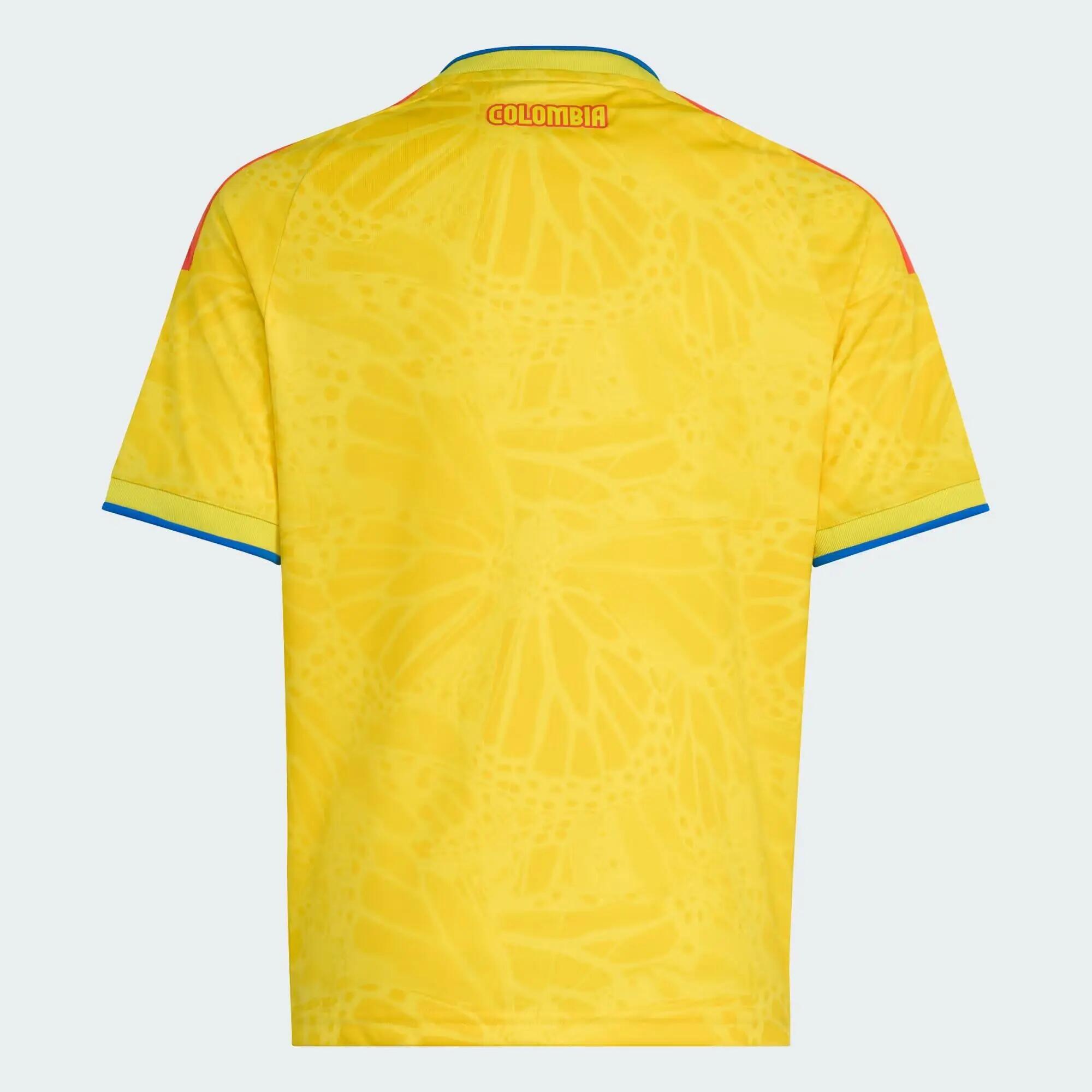 Camiseta de fútbol transpirable unisex adidas Colombia 26 Amarillo 4/8