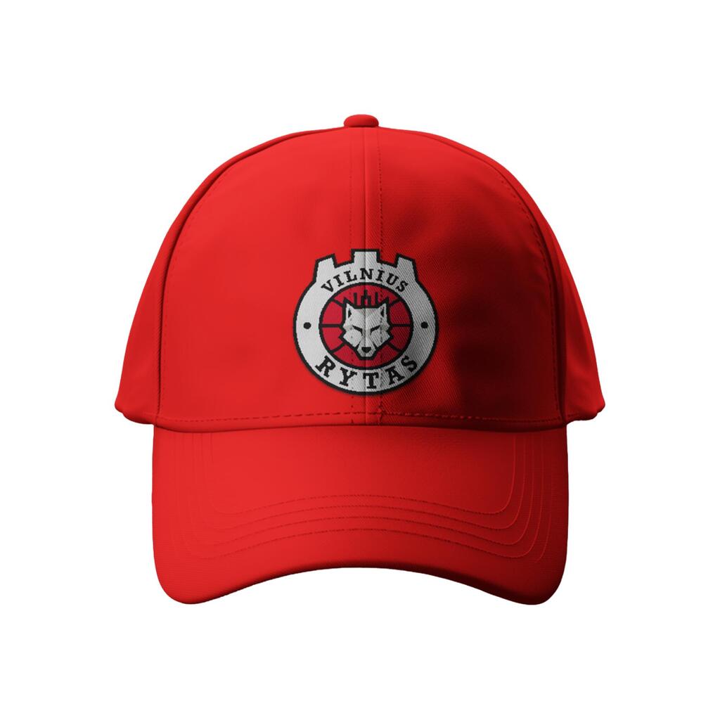 Suaugusiųjų krepšinio kepuraitė „Rytas“, raudona