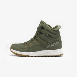 Chaussures hiver de randonnée chaudes et imperméables homme, NH500 vert