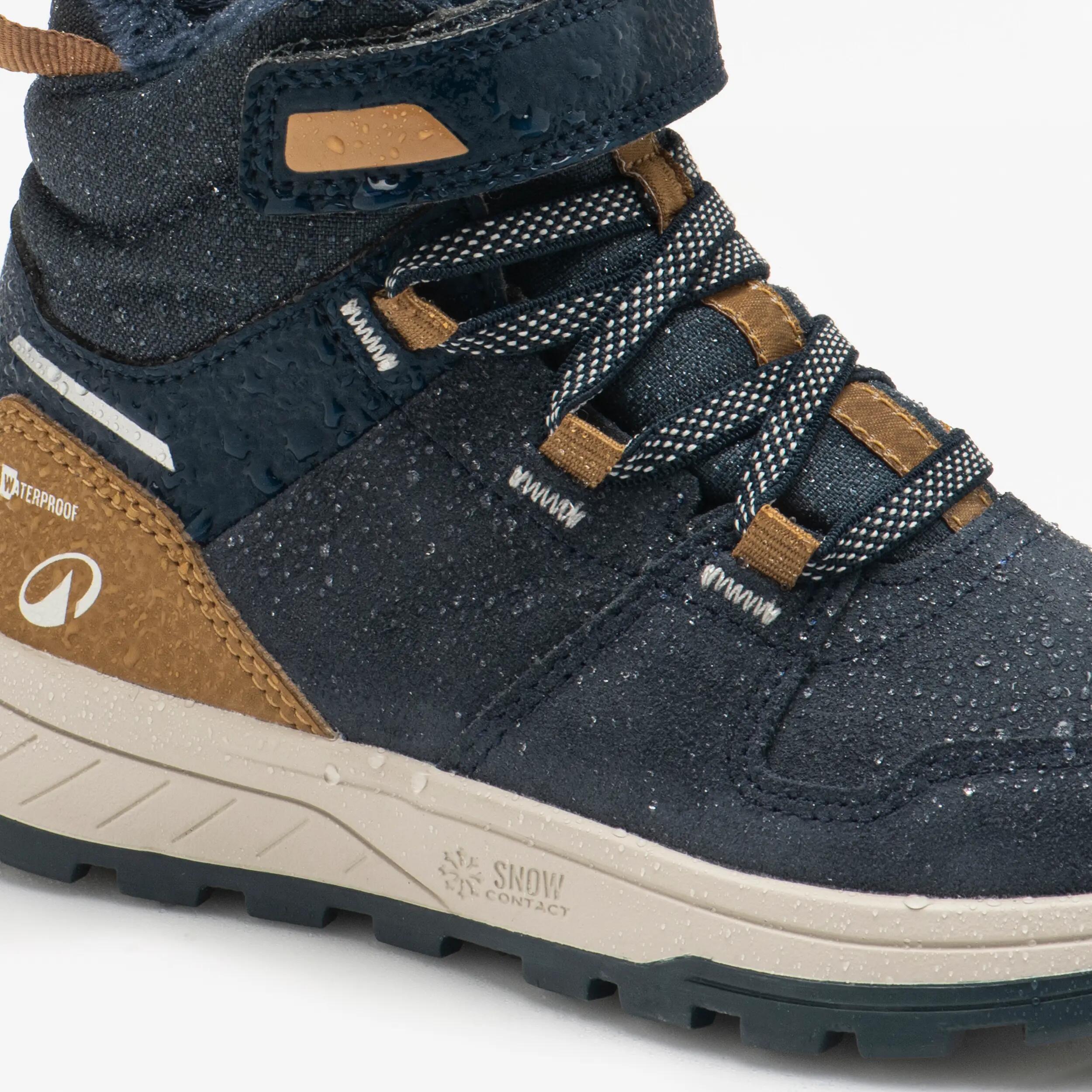 Botas impermeáveis de Caminhada com tira autoaderente Criança 24-34, SH500 azul 7/9