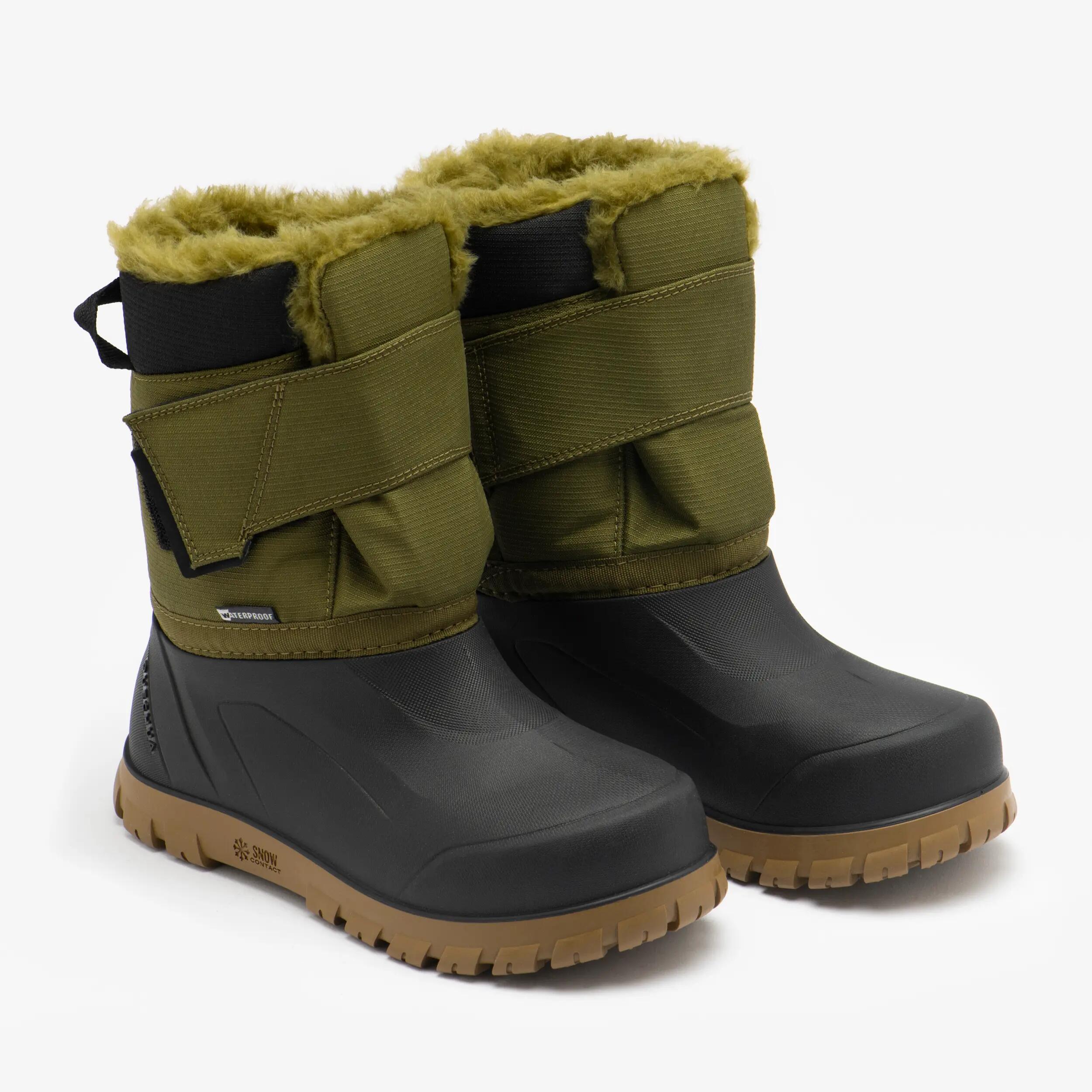 Kids’ Waterproof Winter Boots, SH 500 Sizes 7.5C–6 4/8