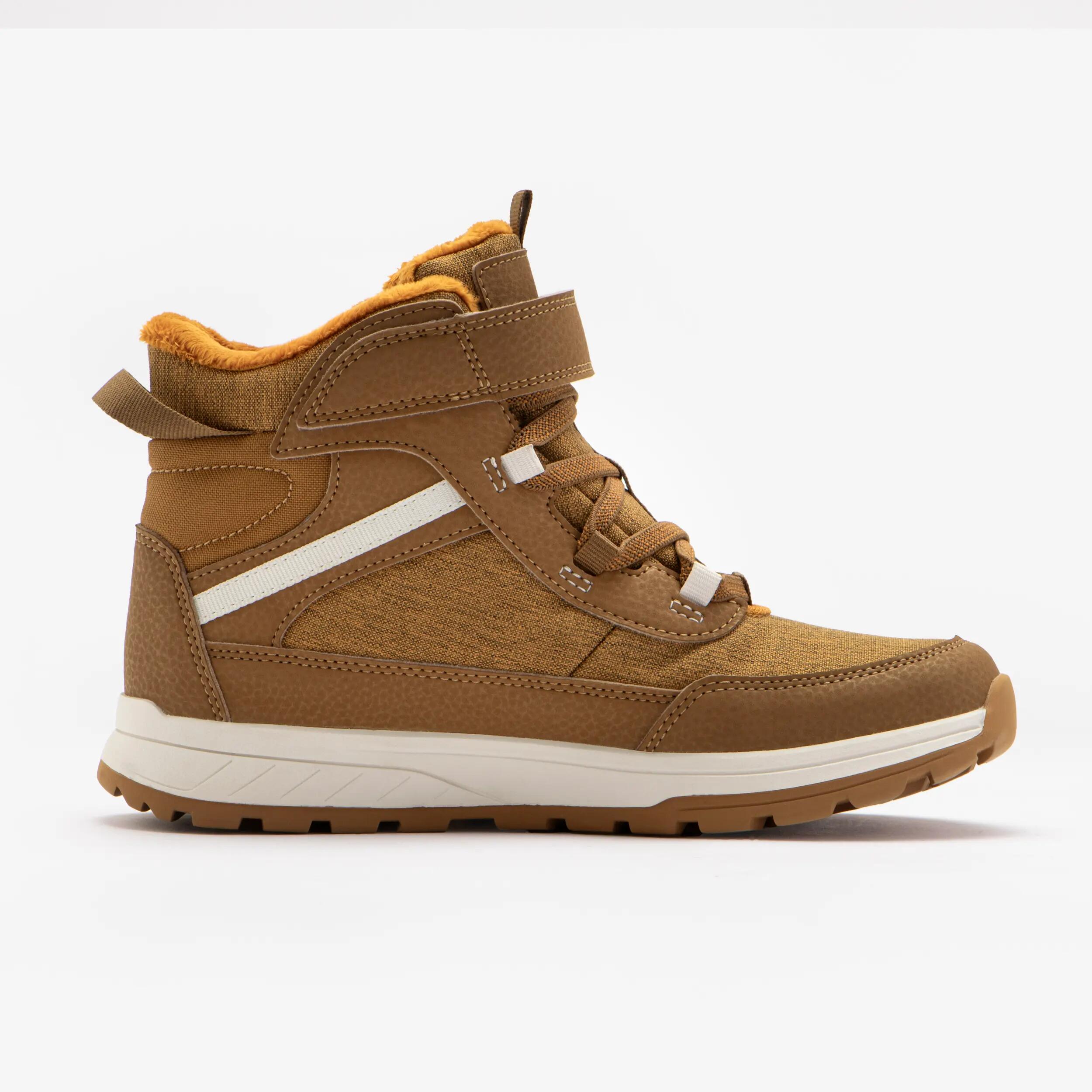 Kids’ Hook-and-Loop Waterproof Winter Boots, SH 500 Sizes 7.5C–6 2/9