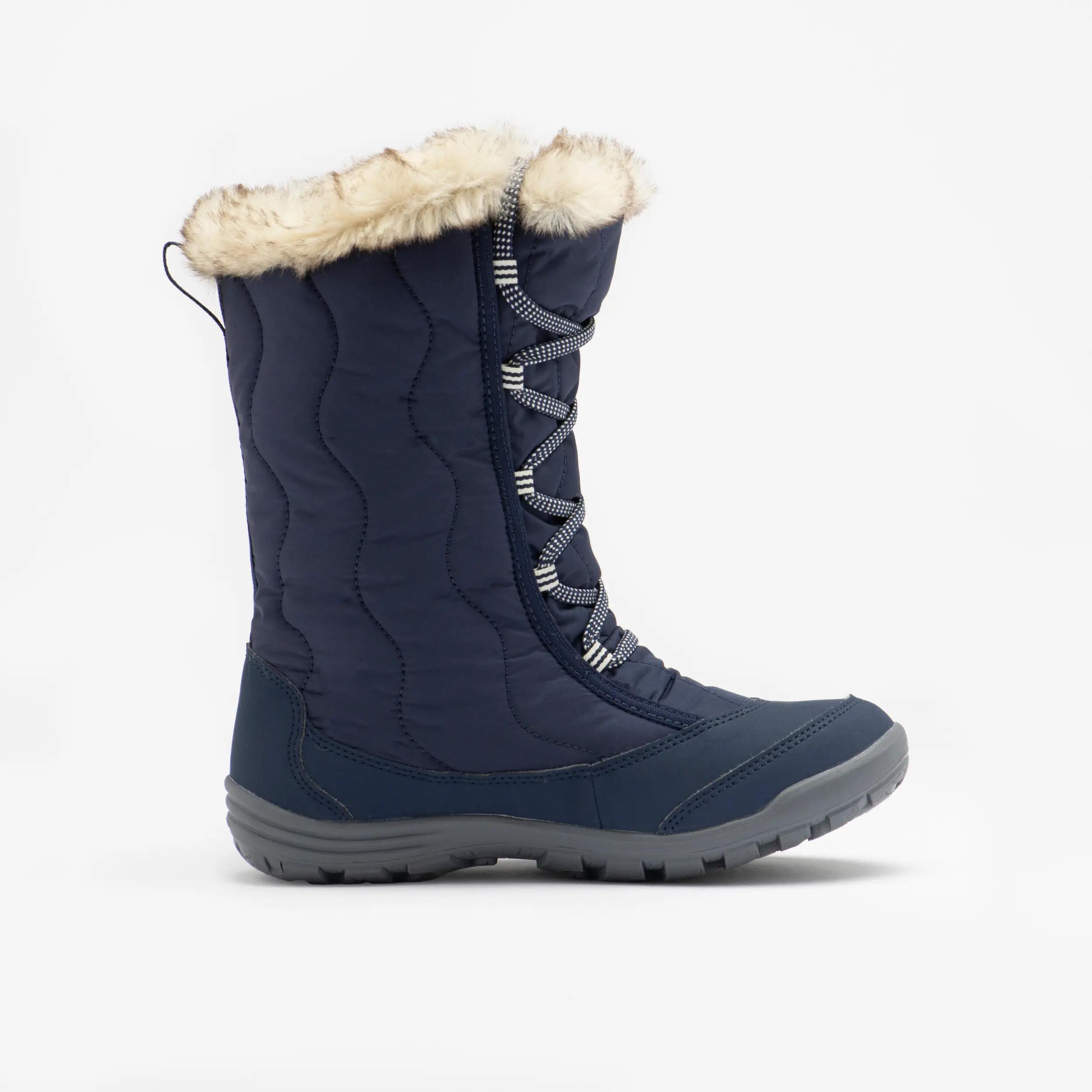 Botas de nieve cálidas e impermeables niños 30 a 38, SH100 cremallera azul 2/8