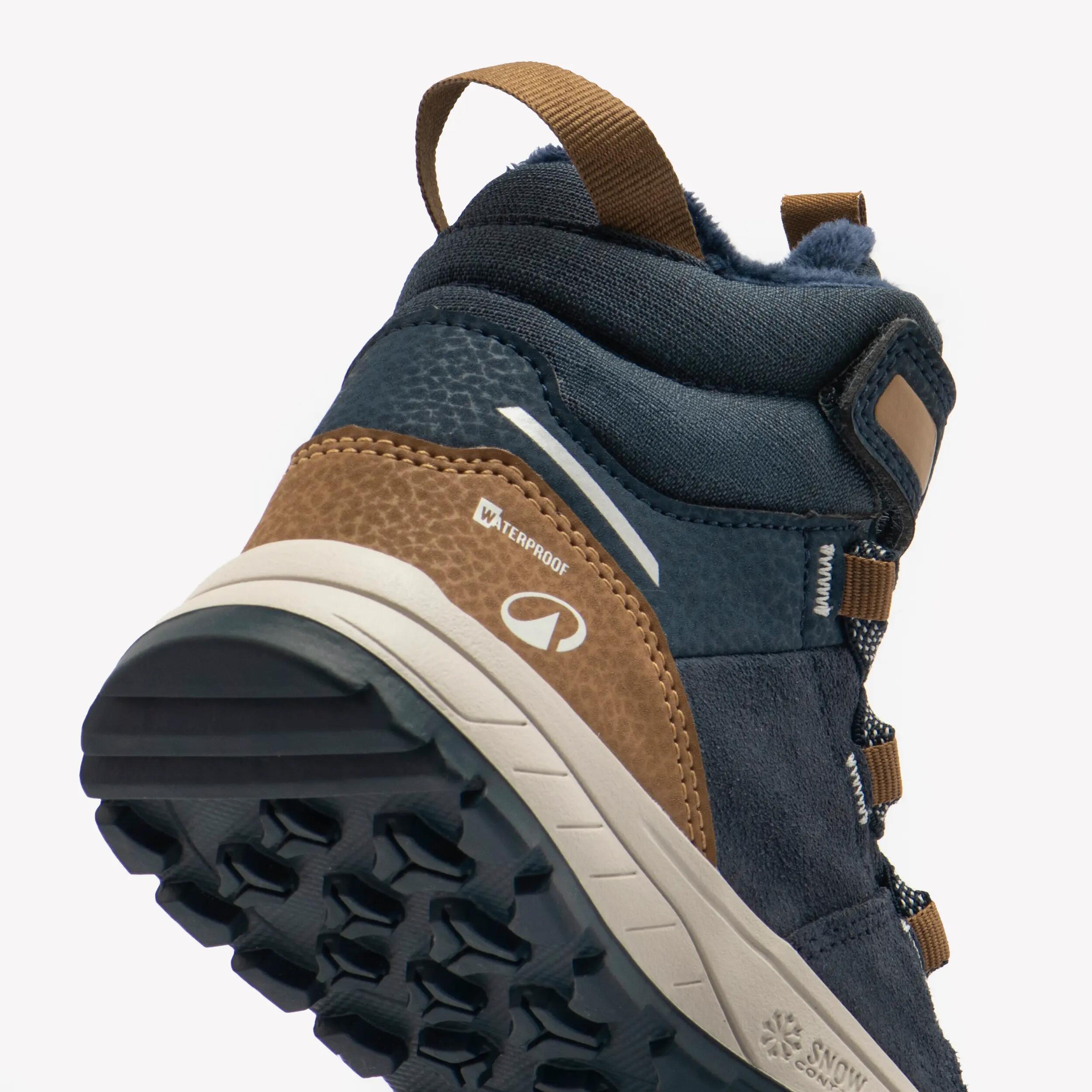 Botas impermeáveis de Caminhada com tira autoaderente Criança 24-34, SH500 azul 6/9