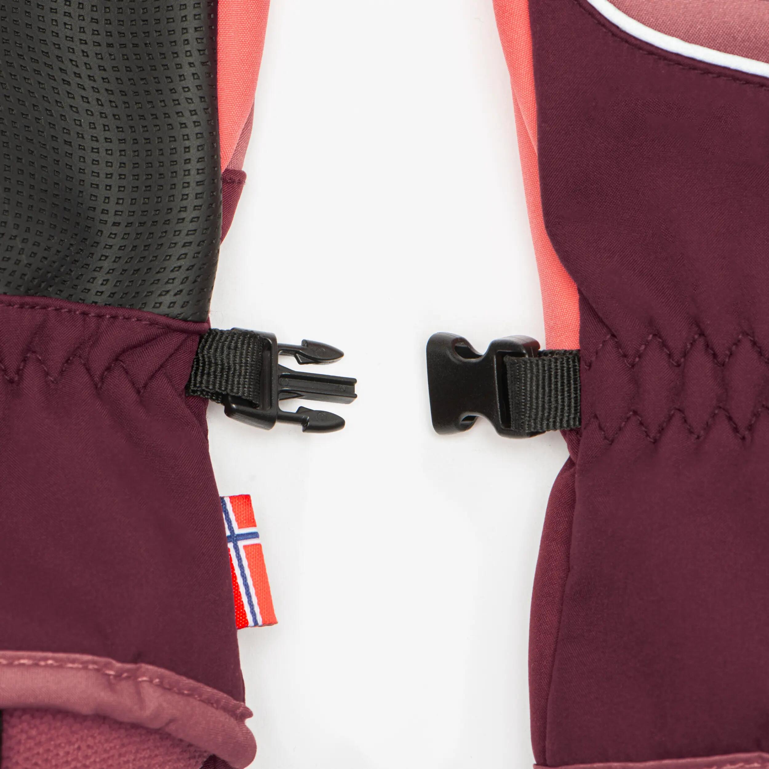 MĂNUȘI SOFTSHELL DE DRUMEȚIE COPII 6-15 ani, TROLLTUNGA ROZ TROLLKIDS 3/4