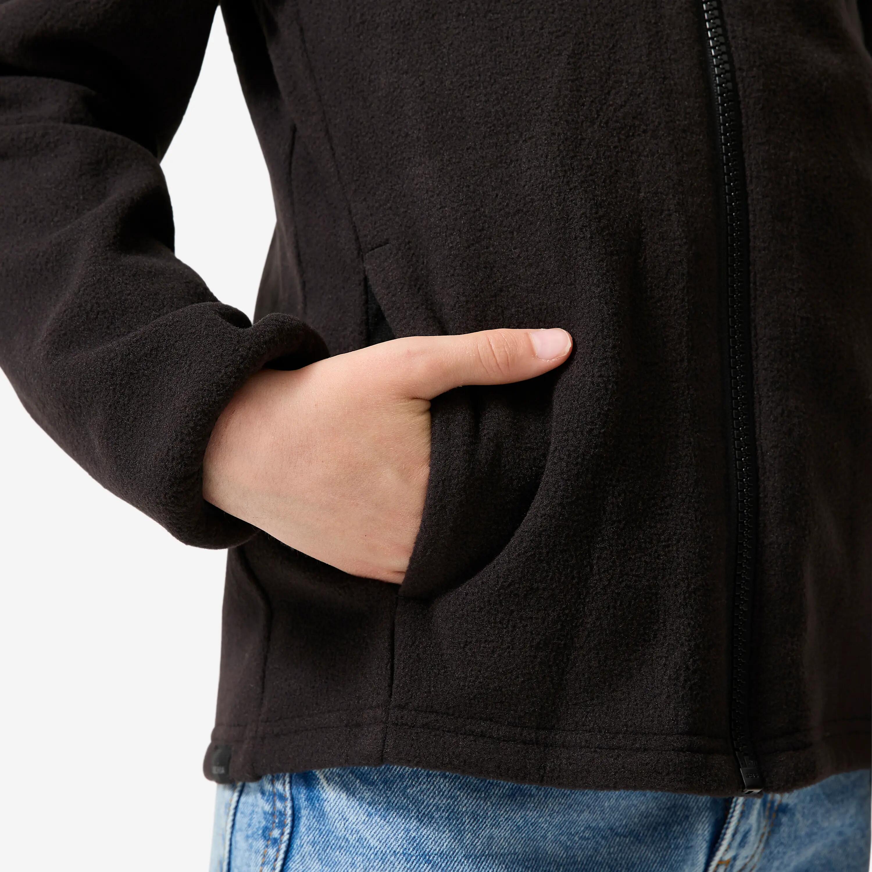 Veste 3 en 1 de randonnée enfant 7-15 ans, NH100 beige et noir 13/14