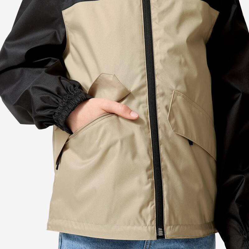 Çocuk 3'ü 1 Arada Outdoor Mont - 7/15 Yaş - Bej/Siyah - NH100