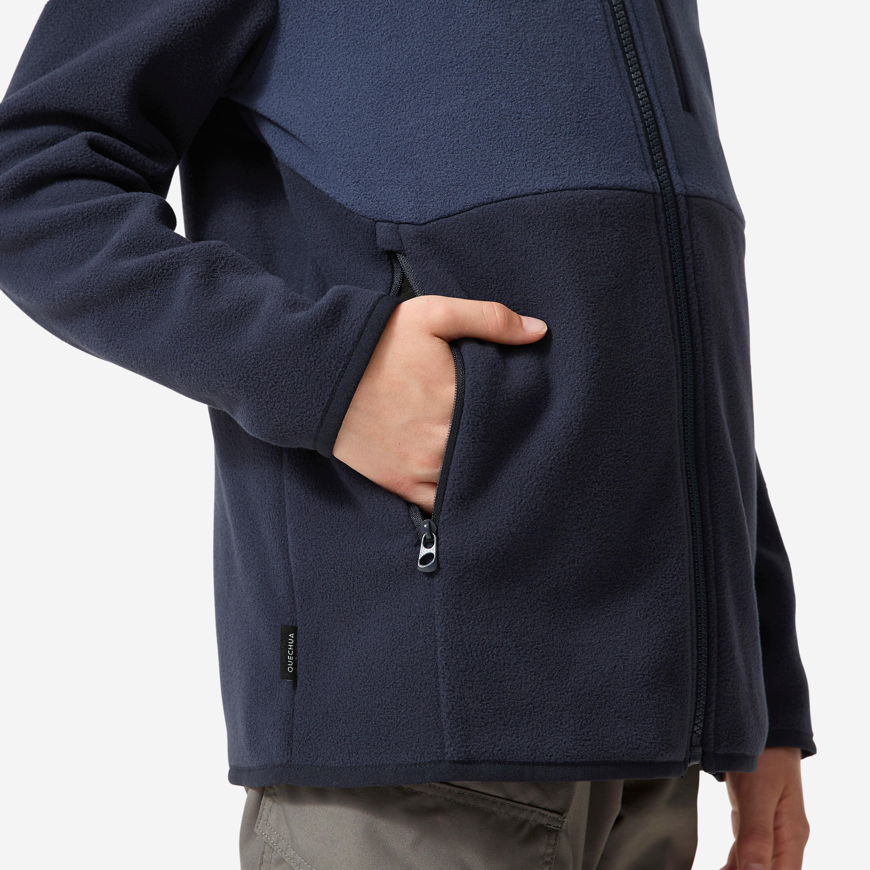 Chaqueta polar de senderismo niños 7-15 años, MH500 negro  4/5