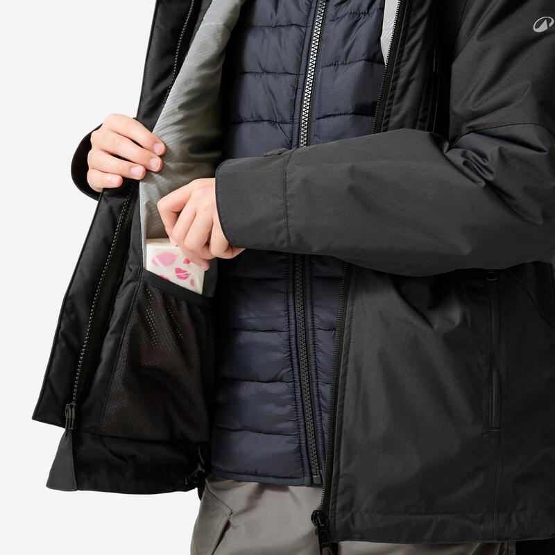 Çocuk 3'ü 1 Arada Outdoor Mont - Gri - MH500 -9 °C