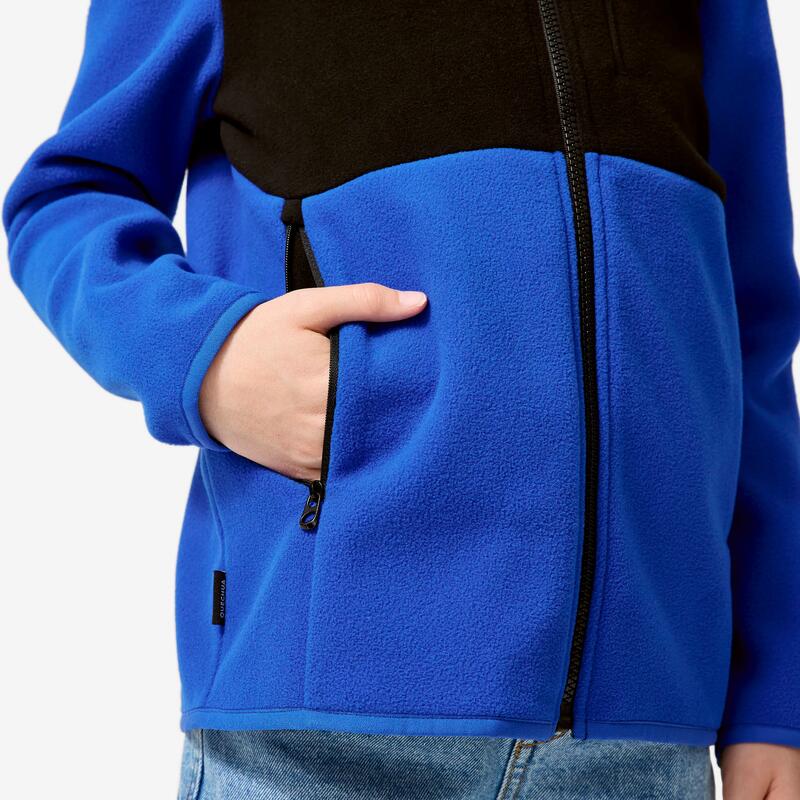 Çocuk Outdoor Polar Mont - 7/15 Yaş - Mavi/Siyah - MH500