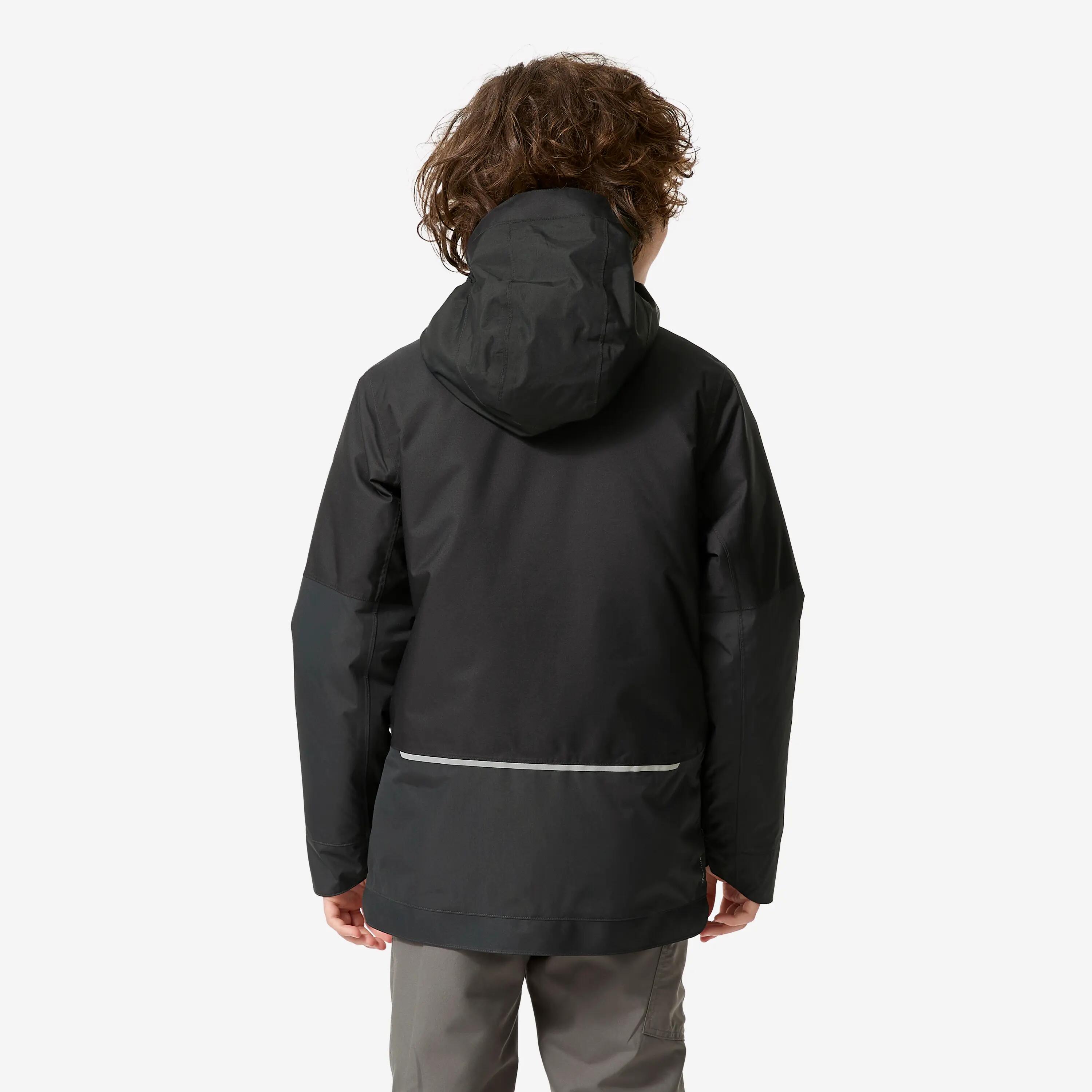 Chaqueta cálida de senderismo niños 7-15 años, MH500 3en1 gris  6/18