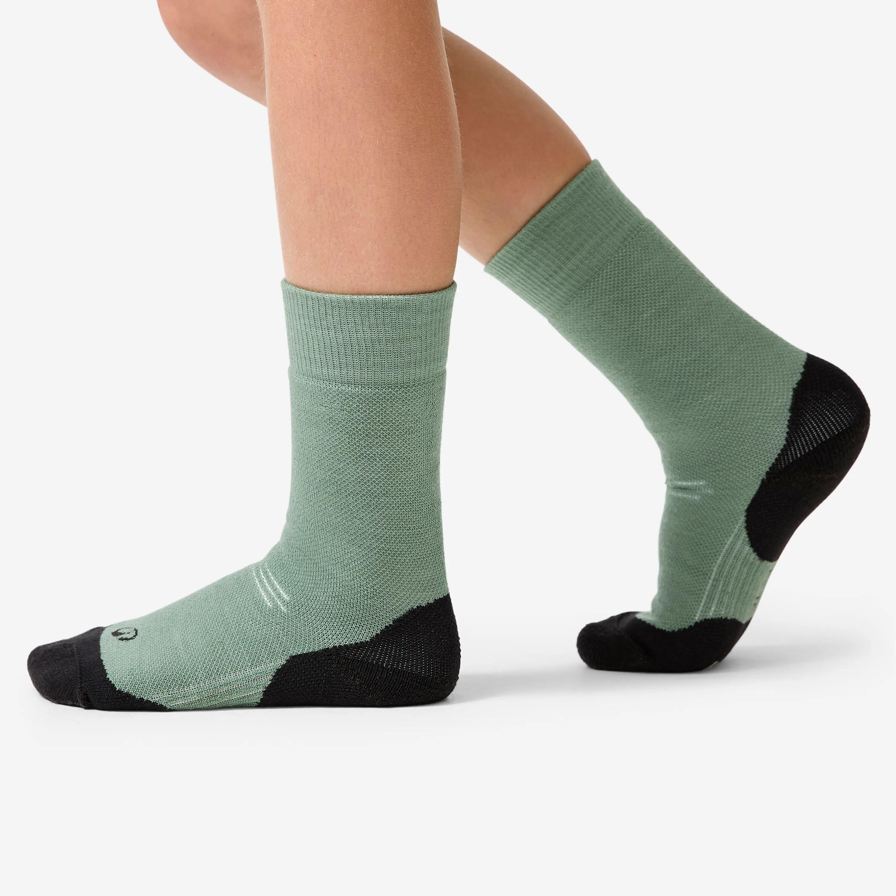 Kids’ Warm Hiking Socks, SH 100 Mid 5/6