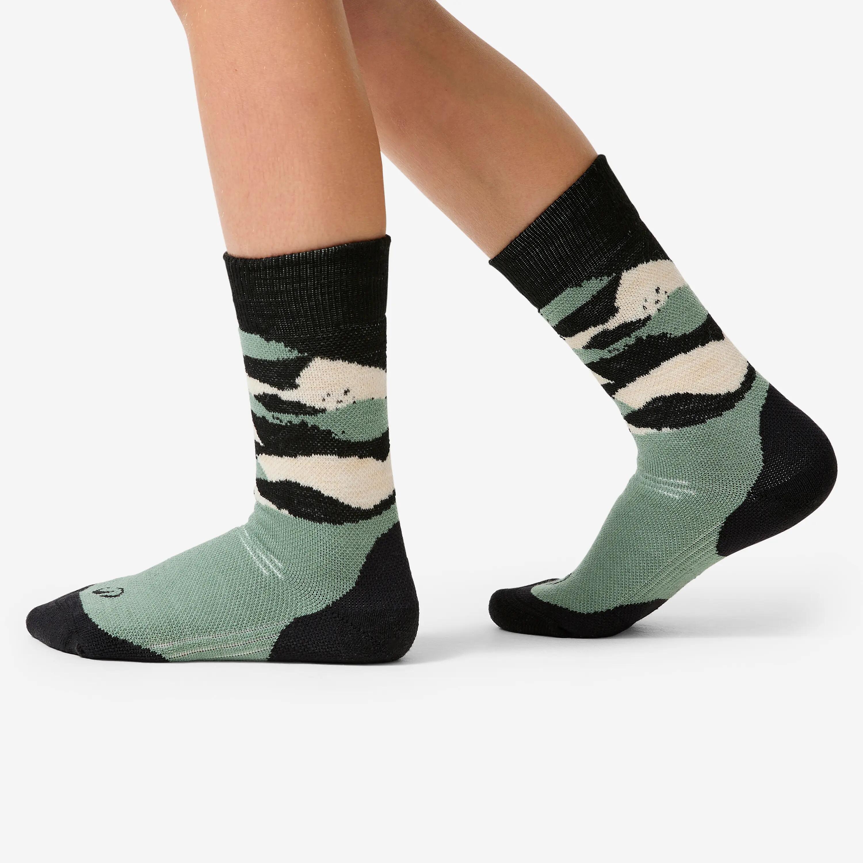 Kids’ Warm Hiking Socks, SH 100 Mid 6/6